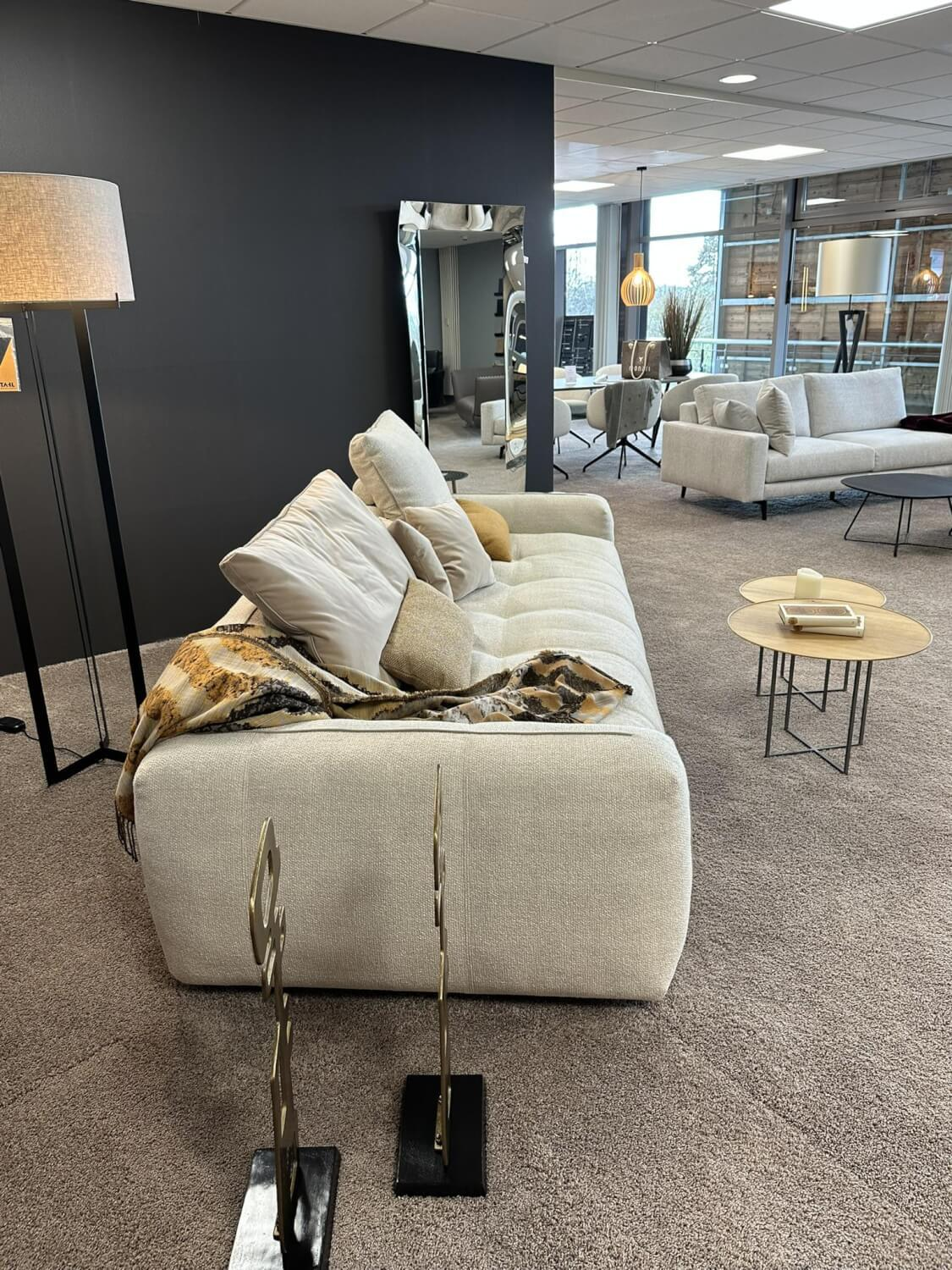Rolf Benz - Sofa Moyo Stoff 24.159 Kieselgrau Grau Keder Seidengrau Grau Mit 6 Kissen Und 1 Plaid - 2