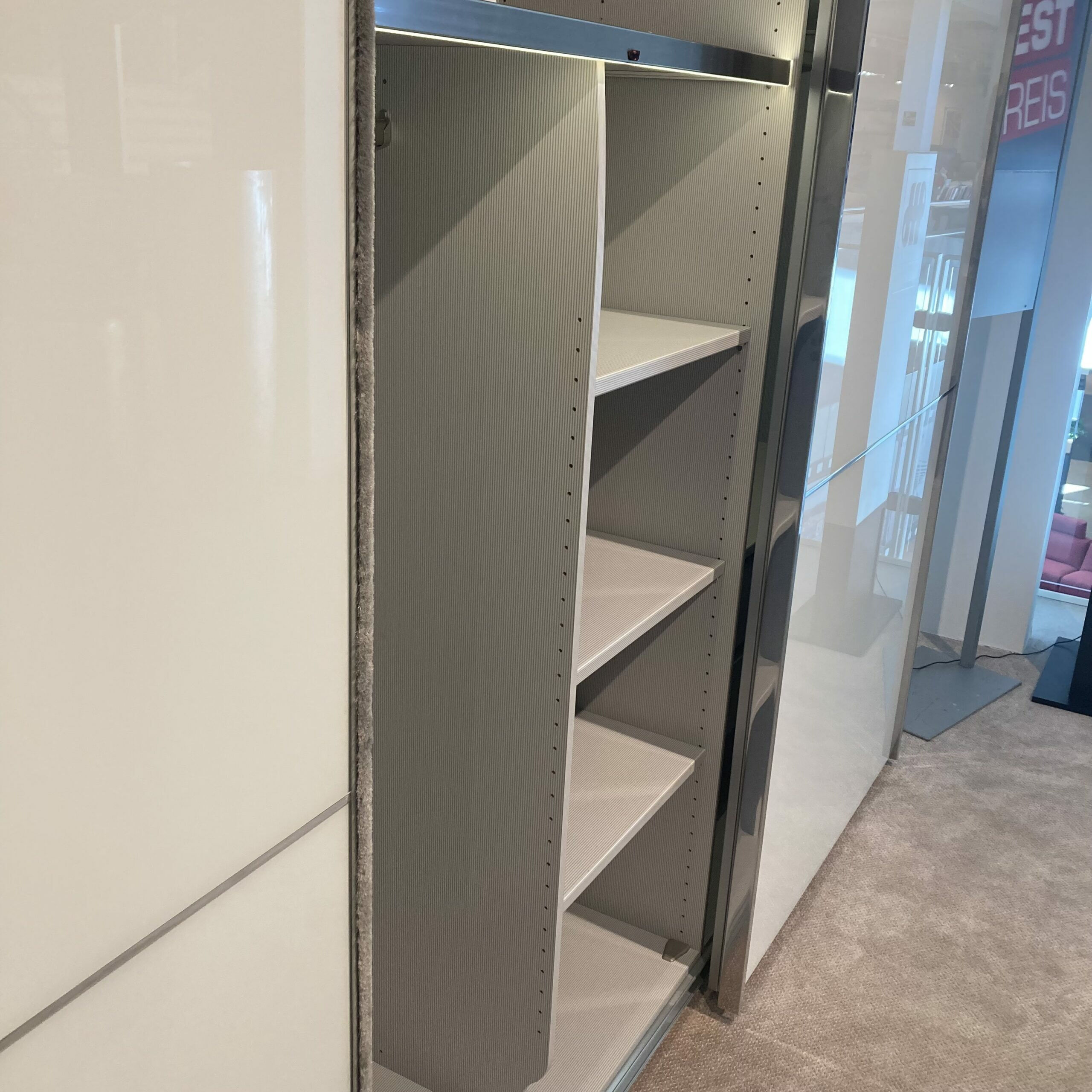 Musterring - Schwebetürenschrank Imola 746 Dekor Weiß Front Spiegel Glas - 2