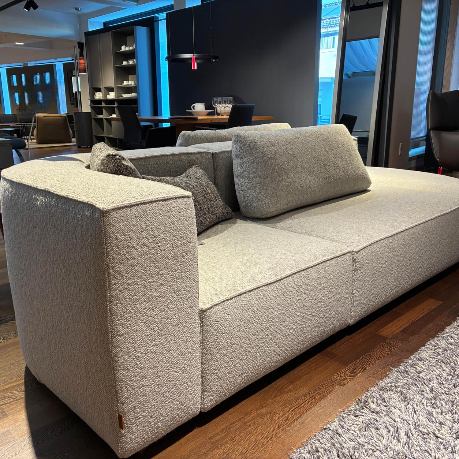 Montis - Sofalandschaft Domino 18 Stoff Fidal 10 S20 Beige Grau Inklusive Kissen - 9