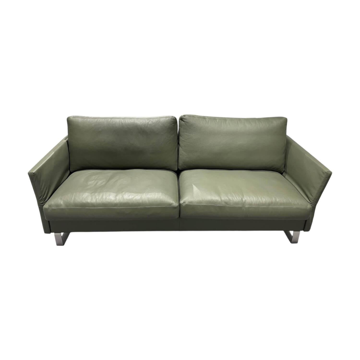 Erpo - Sofa Classics  CL990 R Leder 170 163 Olive Grün Kufe Metall - 1