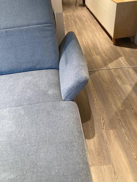 Activineo - Ecksofa Beauty Stoff 4 Carmen 158 Niagara Blau Füße Metall Schwarz Pulverbeschichtet - 2