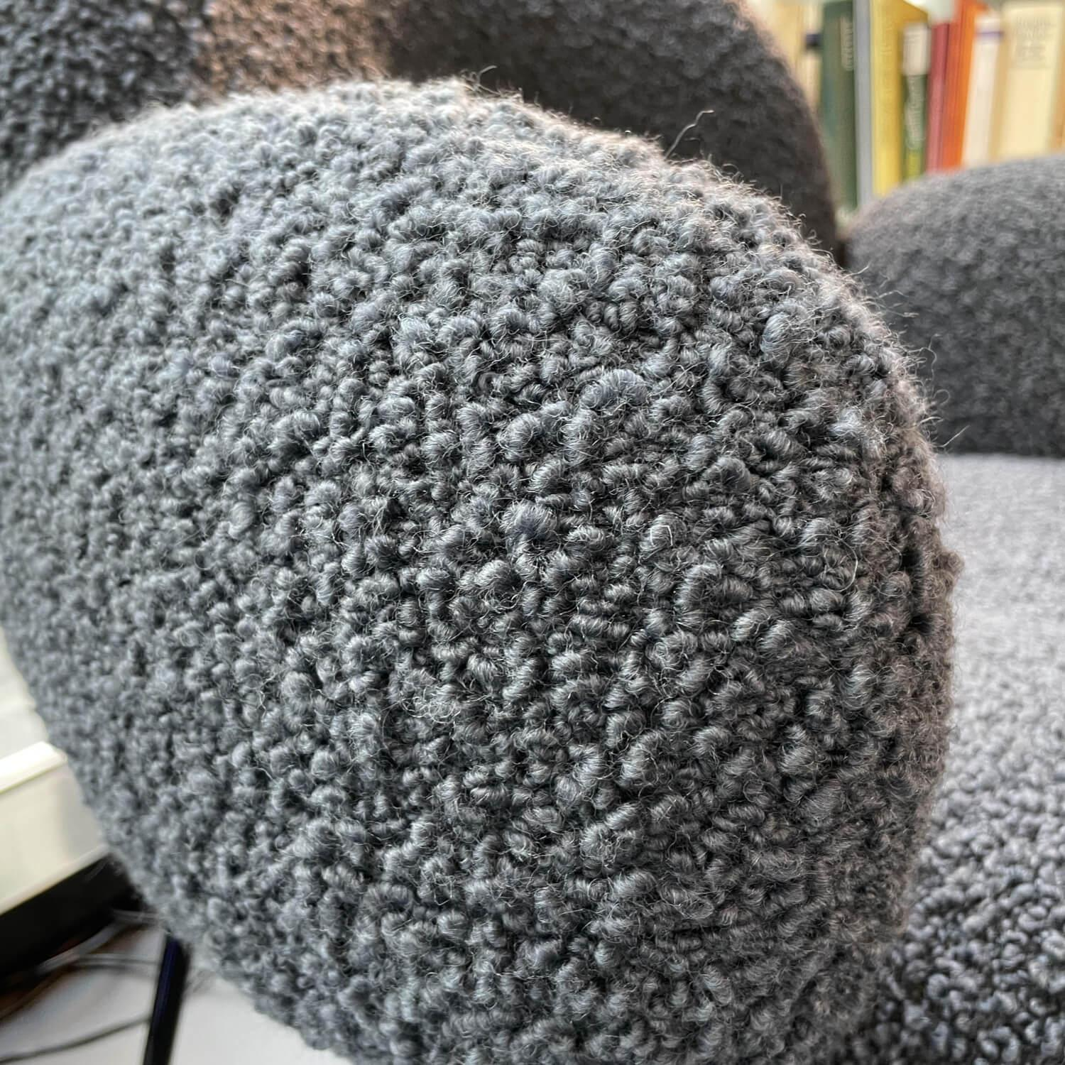 Freifrau - Sessel Nana Armchair High Stoff Nimbus Testa Di Moro Grau Gestell Schwarz - 5