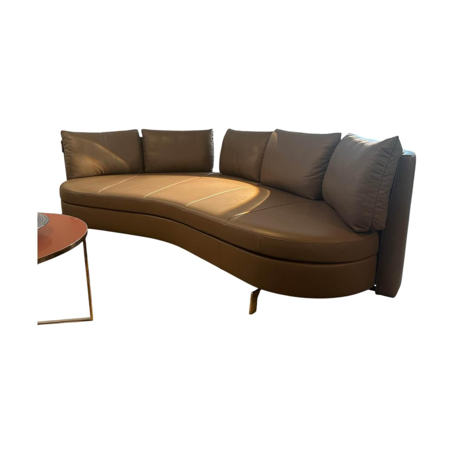 De Sede - Sofa DS 167 129 Leder Touch Taupe Grau Füße Edelstahl Inklusive Kissen - 1