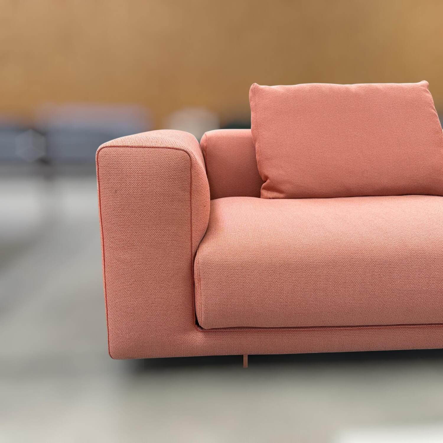 COR - Sofa Moss Stoff 10071 Grapefruit Rosa Gestell Metall Beigerot Lackiert - 6