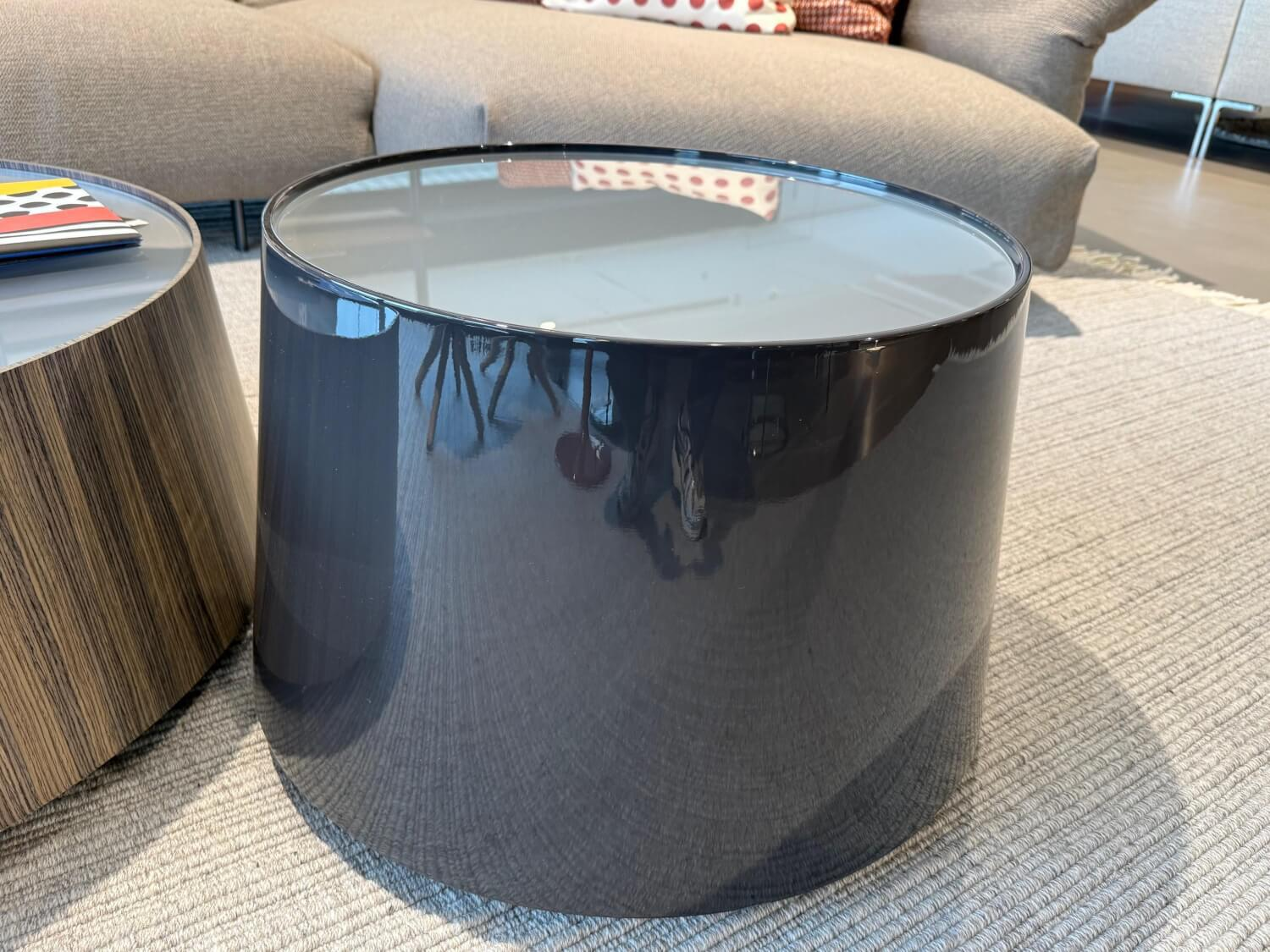 B&B Italia - Couchtisch Planck Tischplatte Glas Geätzt Halbtransparent Korpus MDF Kaffee Schwarz Glänzend Lackiert - 5