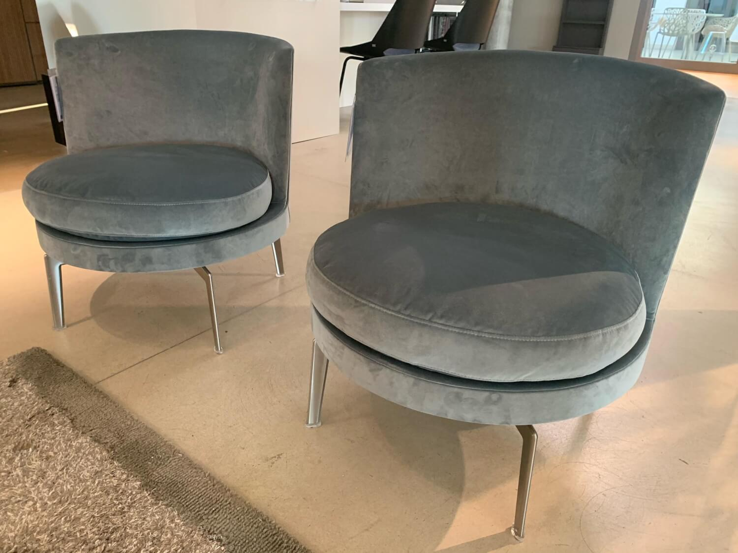 Flexform - 2er-Set Sessel Feel Good FG 5 Drehbar Füße Satiniert - 3