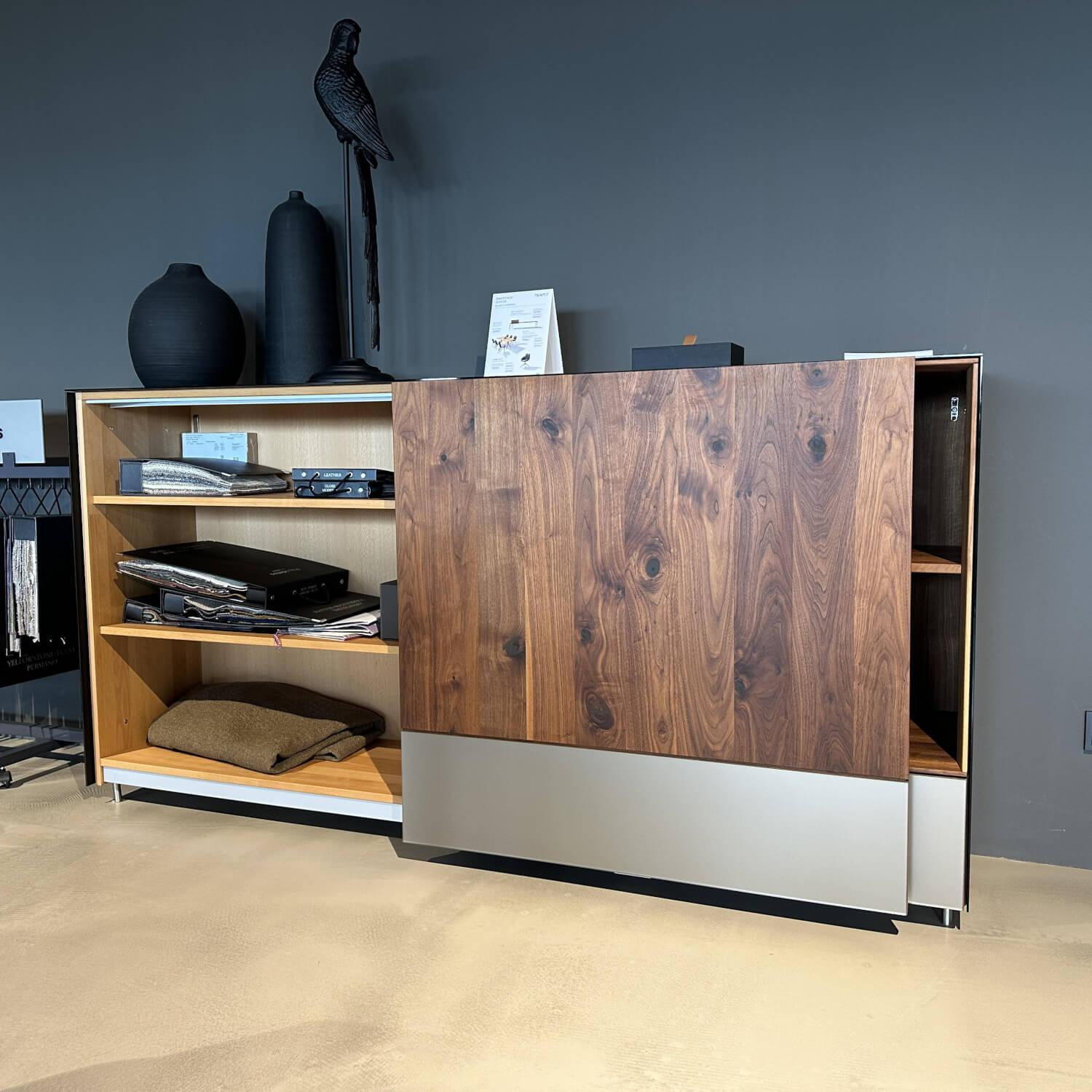 Team 7 - Anrichte Cubus Pure Nussbaum Naturöl Mit Farbglas Bronze Matt - 8