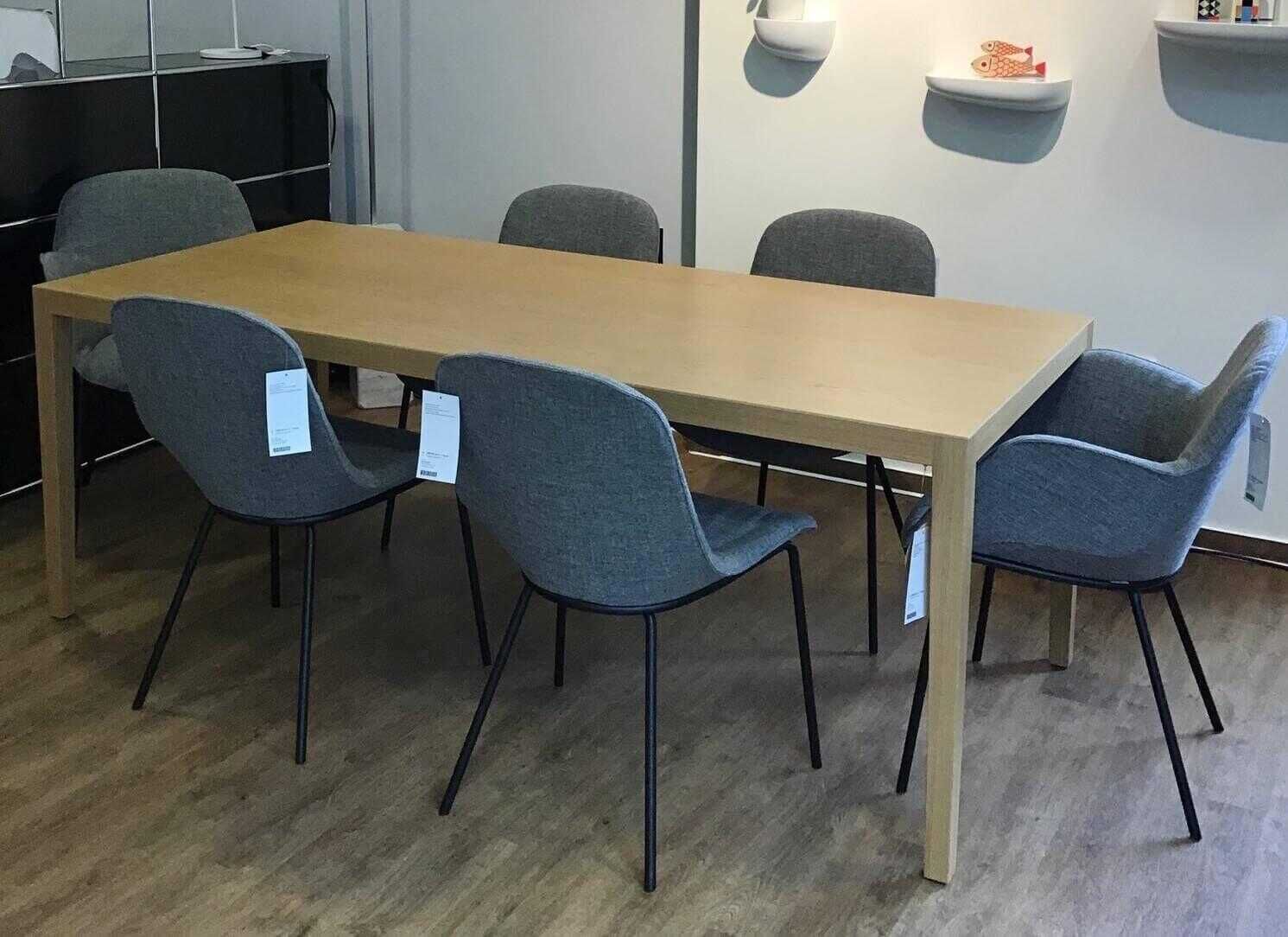 Walter Knoll - 6er-Set Stuhl Sheru 1444 1445 Stoff Gaia Silver 7890 Grau - 6