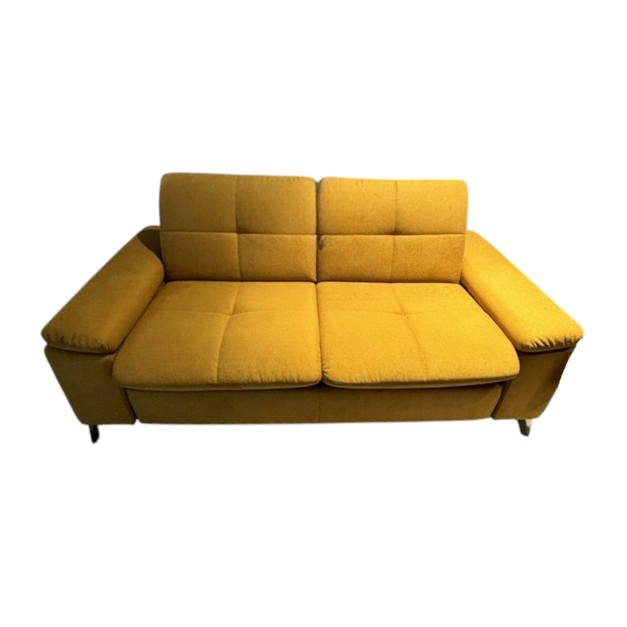 Steinpol - Schlafsofa Poco Paloma Comfort Stoff Sofia Clean Gelb Gestell Metall Chromfarbig Ausklappbar - 1