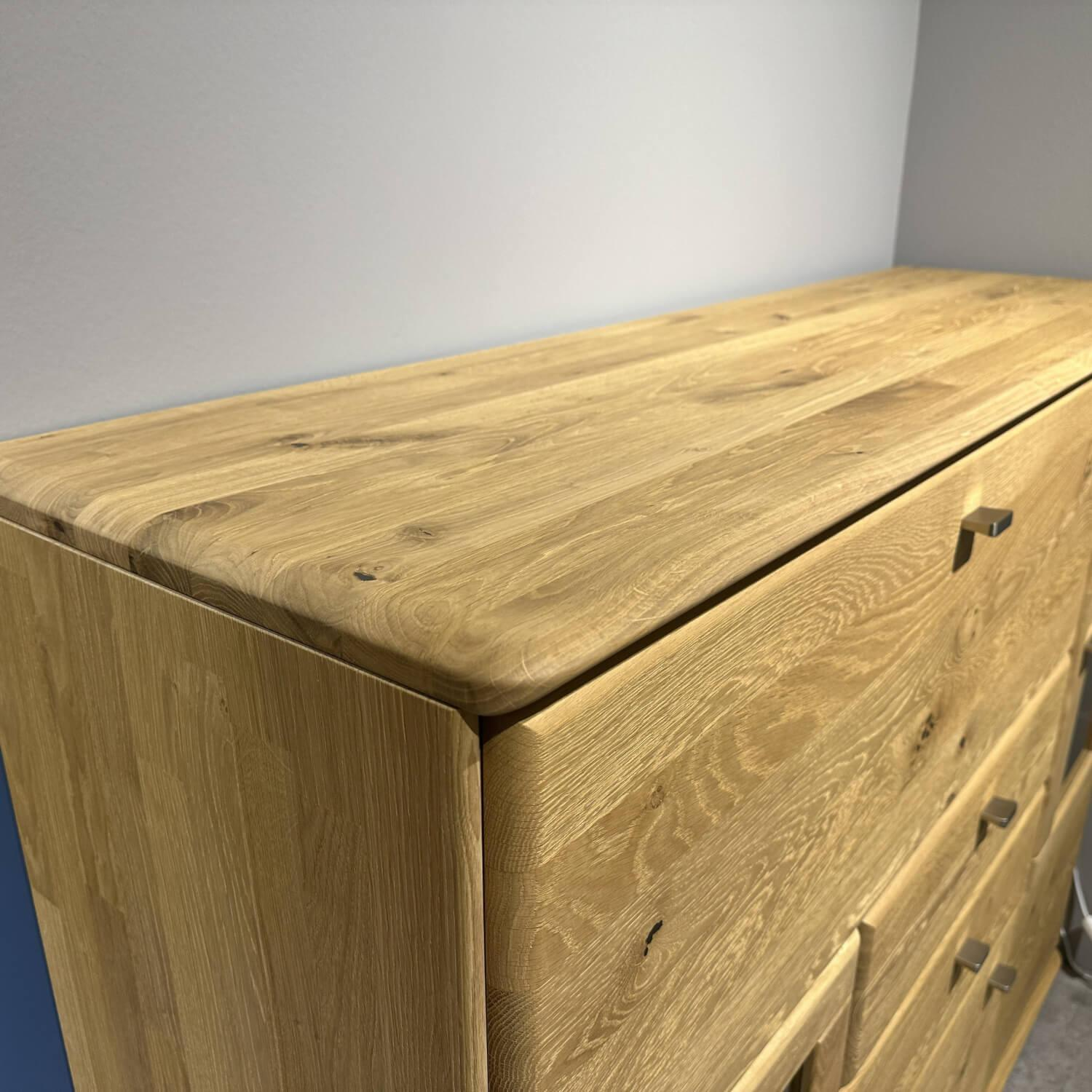 Wöstmann - Highboard Multifunktion Abando 3443 Europäische Wildeiche Massiv Soft Gebürstet - 6