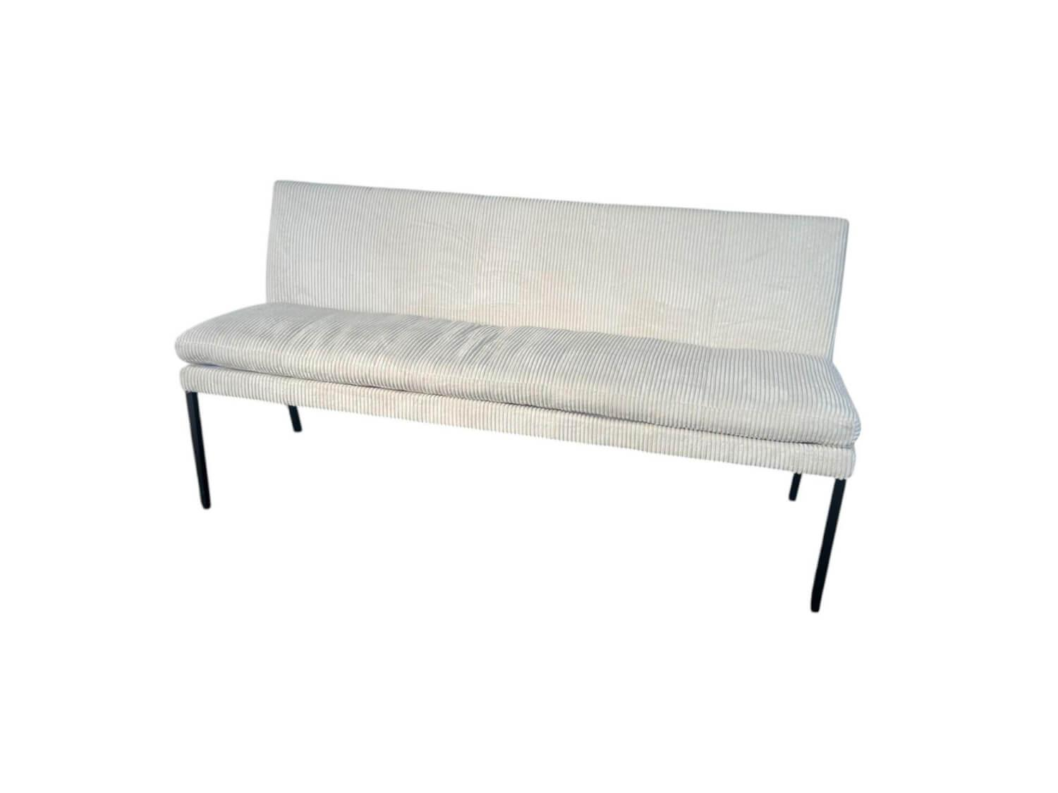 Lavida - Sitzbank Monza Stoff Rebell Cream Beige Gestell Schwarz Pulverbeschichtet - 1