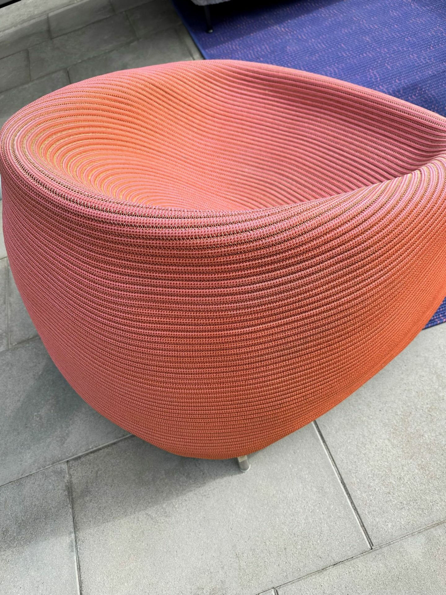 Paola Lenti - Sessel Afra Stoff Arancio Terracotta Orange Gestell Stahl AISI 316/304 Gleiter Kunststoff - 3