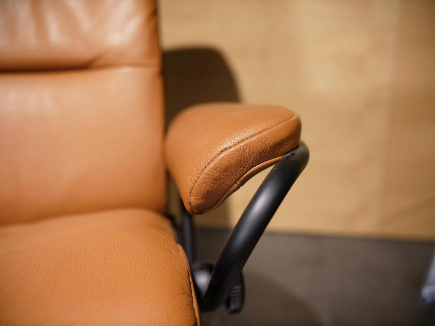 Stressless - Sessel Tokyo M 1354365 Mit Hocker Bezug Leder 096 Noblesse 34 Tigereye Braun Gestell Original  Matt Schwarz - 4