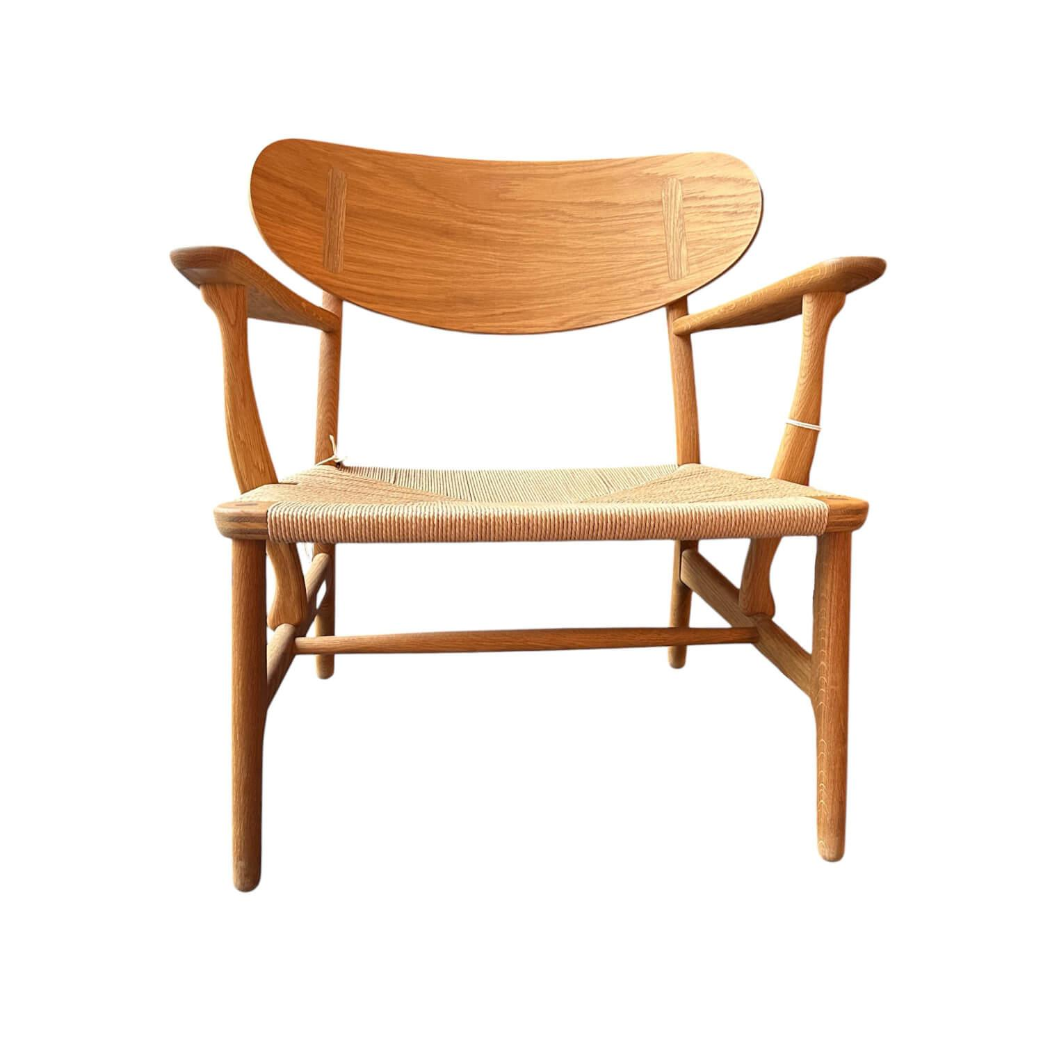 Carl Hansen & Søn - Sessel CH22 Massivholz  Ecihe Geölt Sitz Papierkordel - 1
