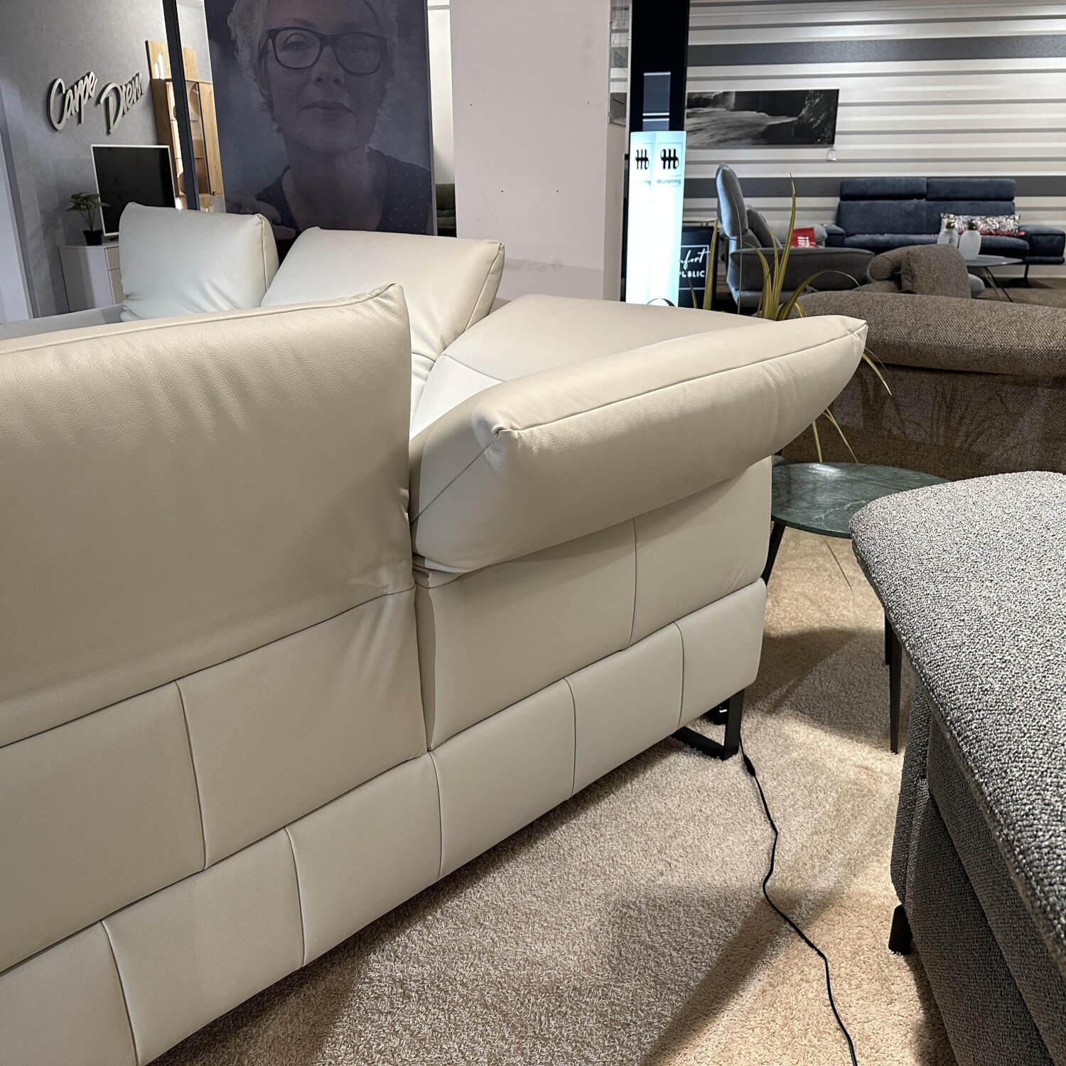 DFM - Ecksofa CR Victoria Leder WM Light Grey Fuß MR2 Schwarz - 5