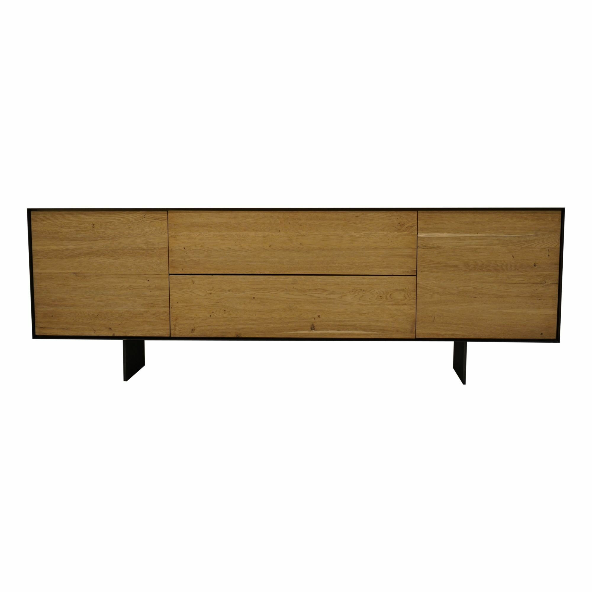 Riva - Sideboard Rialto Fly Metal Fronten Eiche Vintage B3 Korpus und Wangen Eisen Titan Effekt - 1