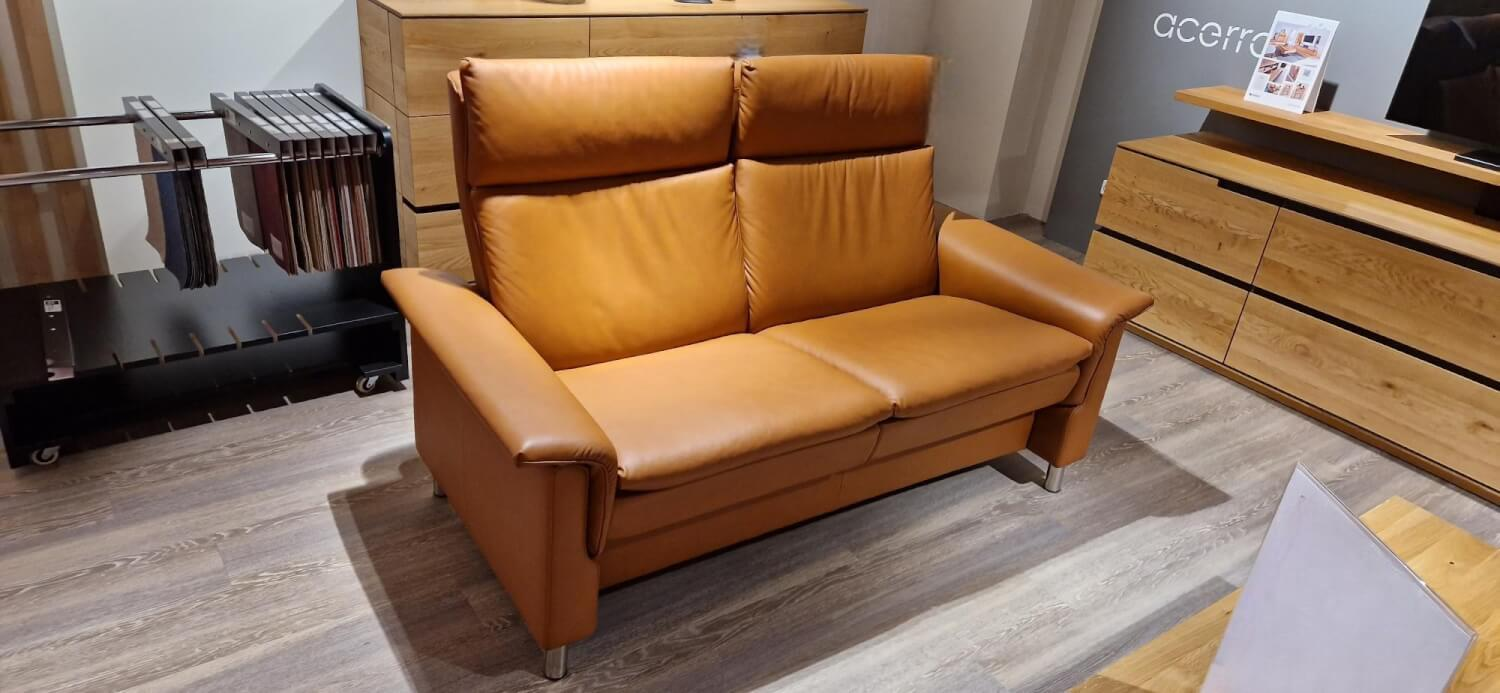 Stressless - Sofa Aurora Hoch L 2-Sitzer Leder Paloma 094 40 New Cognac Stahlbein 88 Rund - 2