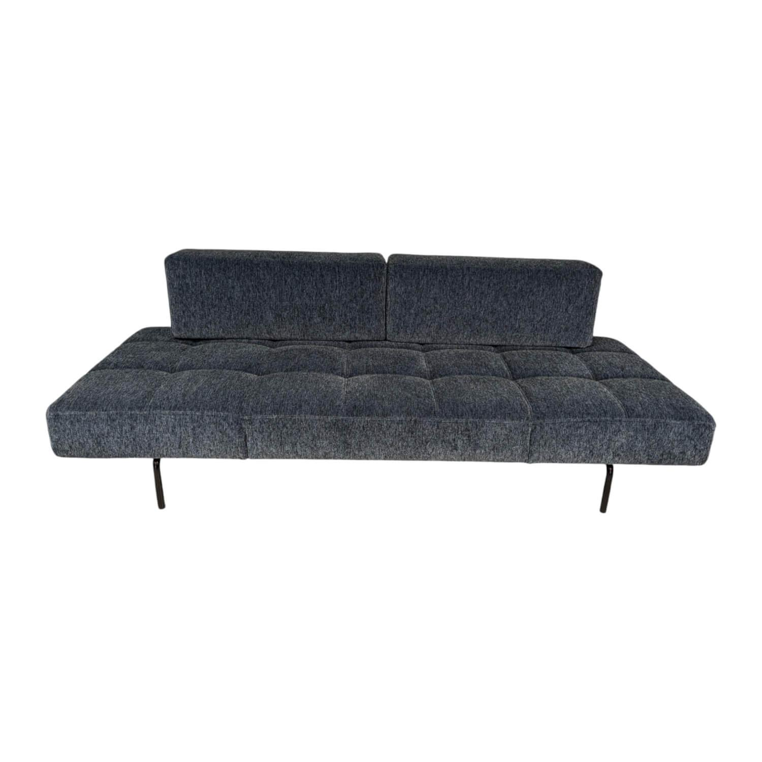Brühl - Schlafsofa Jerry L Stoff 2066 Blau Füße Schwarz mit Klappfunktion - 1