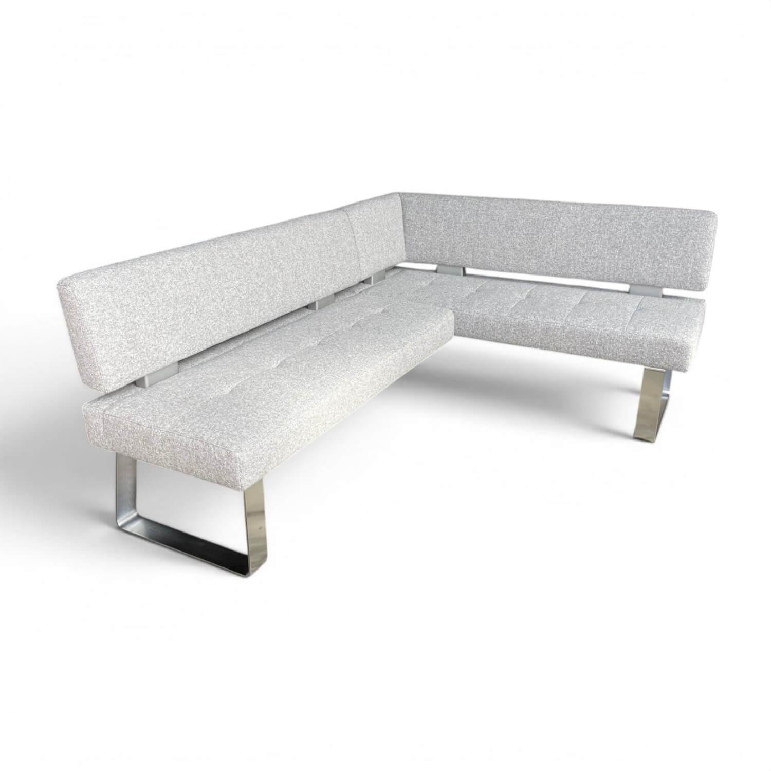 Eckbank 4191 Game I Stoff Flachgewebe 0765 85 Light Grey Grau Gestell Metall Gebürstet