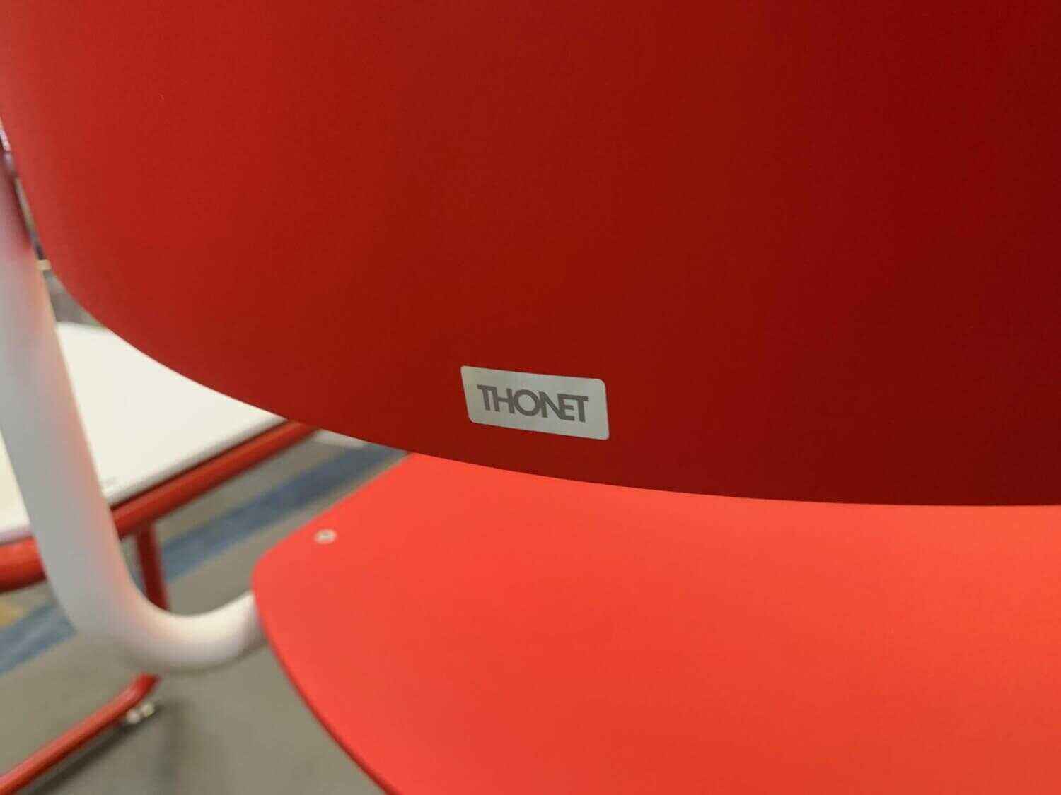 3er-Set Stuhl S43 Mehrfarbig Rot Weiß