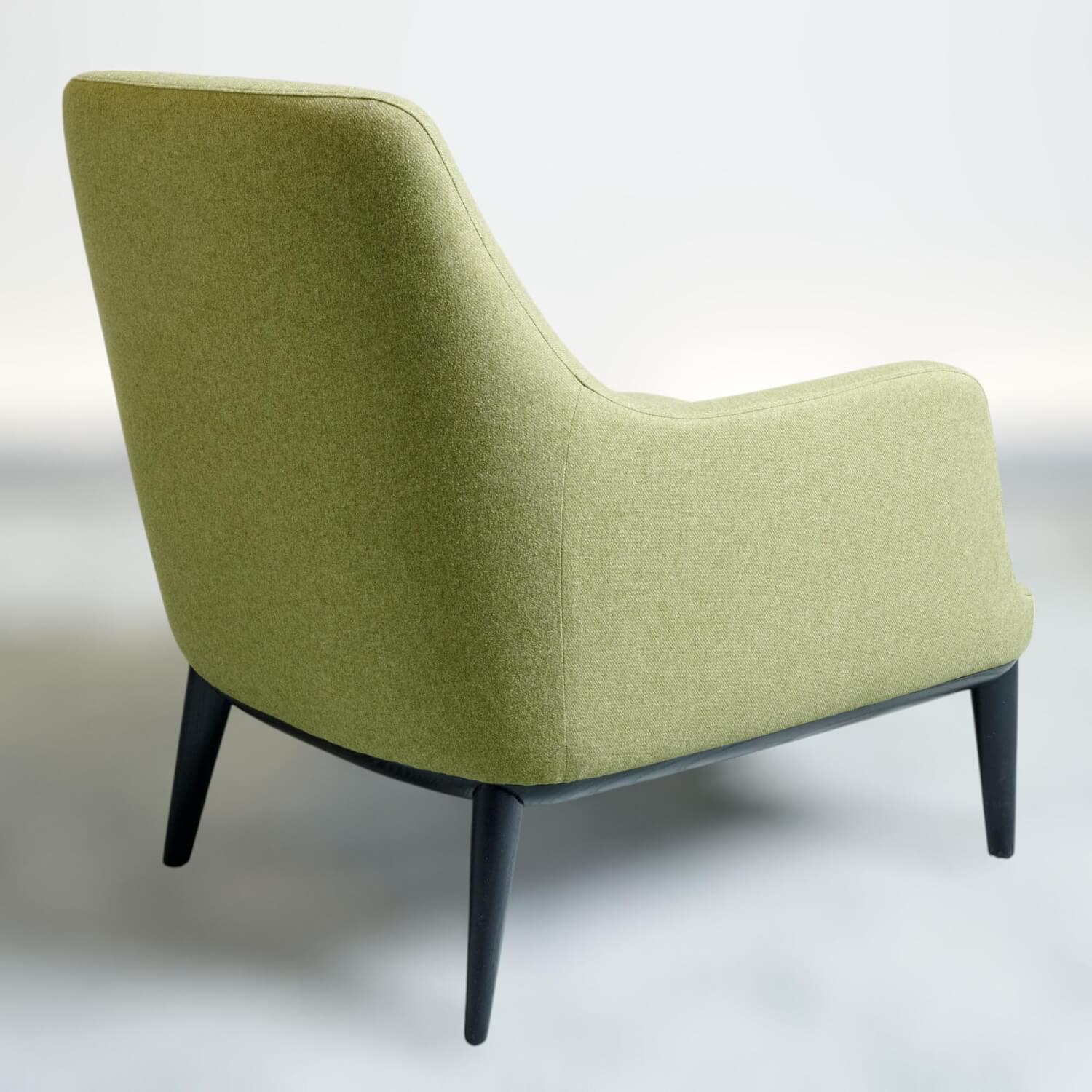 Bielefelder Werkstätten - Sessel Grace Stoff Lewis BW1739 434 Grün Gestell Esche Schwarz - 10