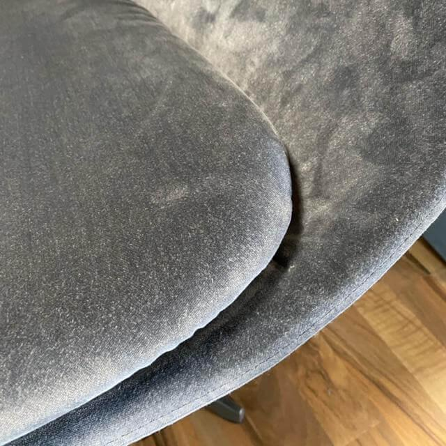 Ditre Italia - Sessel Roun P1N00 Bezug Stoff Grigio Scuro Cat Grau Fuß Stahl Grievole Anthrazit Mit Drehfunktion - 4