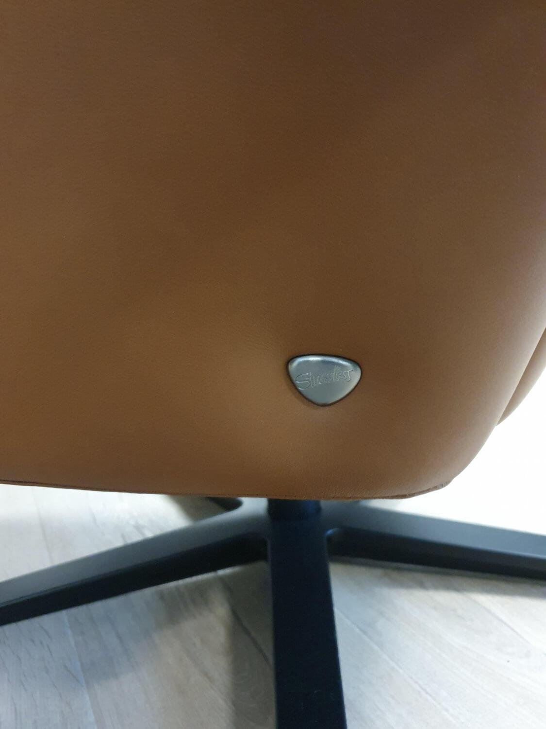 Stressless - Sessel Sam Power Leder Paloma Copper Braun Gestell Sirius Metall Schwarz Matt Mit Elektrischer Verstellung - 3