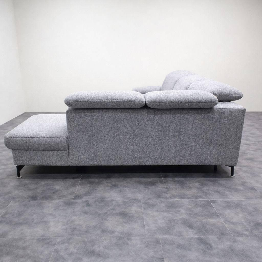 himolla - Ecksofa 2,5-Sitzig 1590 Stoff 10Bahama Ashgrey Grau Kopfteil Manuell Verstellbar Gestell Metall Pulverbeschichtet Anthrazit - 5