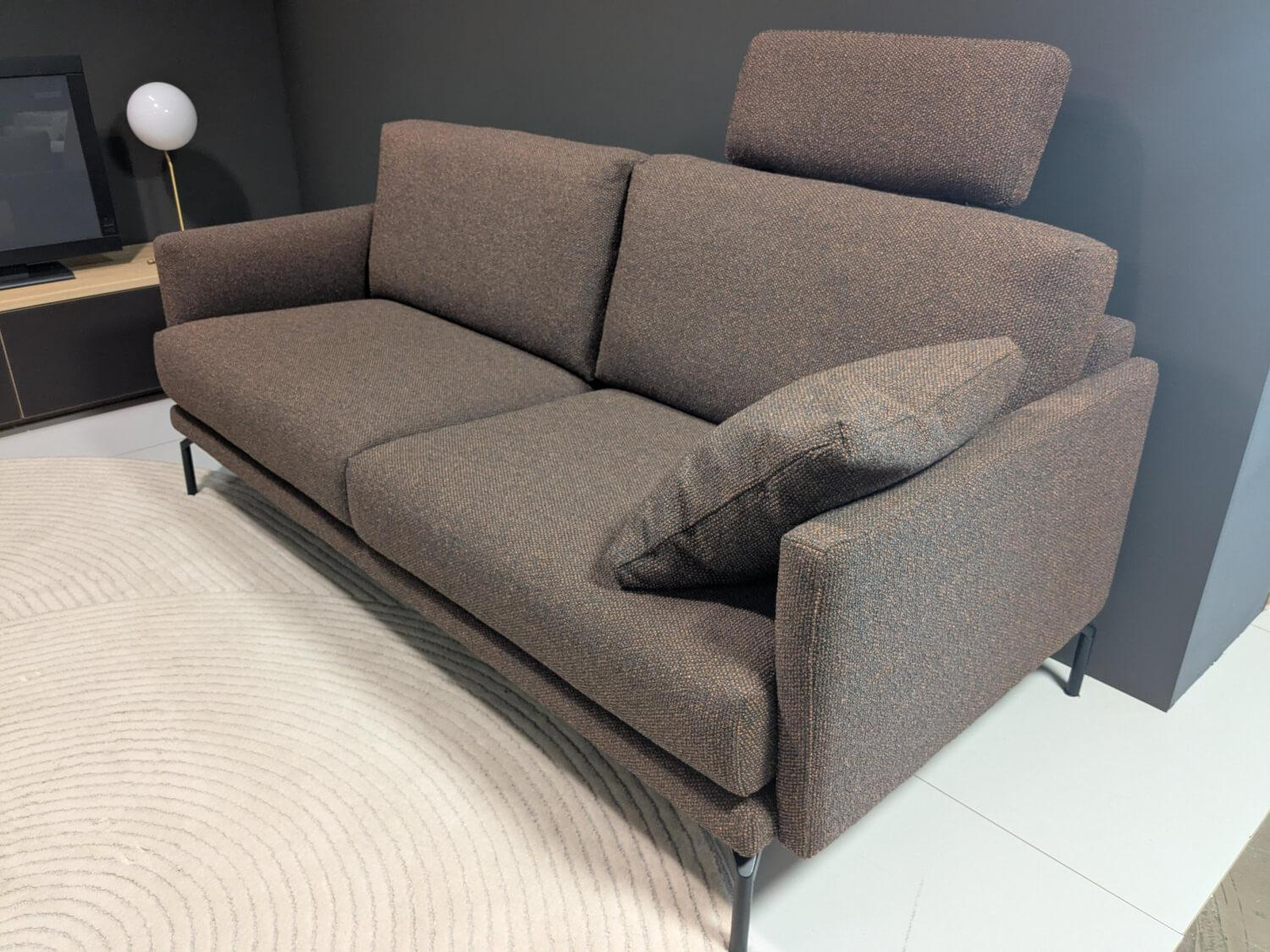 WK Wohnen - Garnitur Göteborg WK 593 Stoff 41 82 Ocker Braun Gestell Schwarz - 1