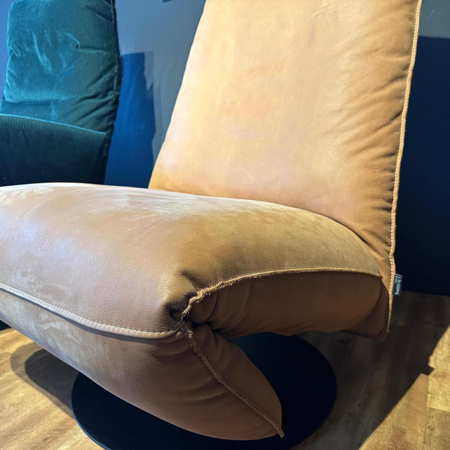 Bullfrog - Drehsessel Leder Oasis Tabak 2100 26 Braun Gestell Schwarz Matt Pulverbeschichtet - 4