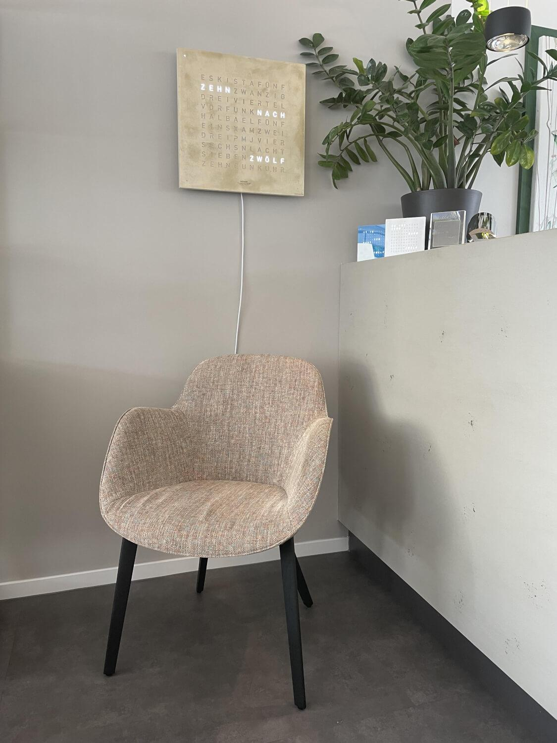 Walter Knoll - Stuhl Sheru 1441 C Stoff Kimali 7692 Bluewash Beige Rücken Leder Pebble - 2