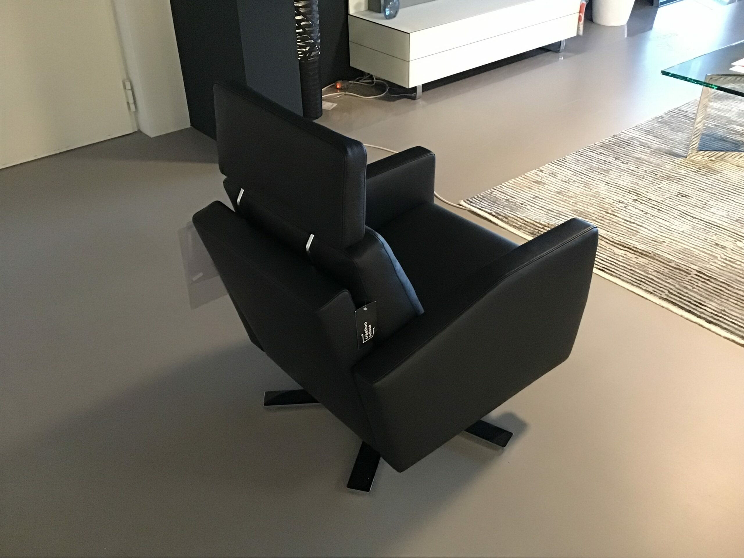 Weibelweibel - Sessel Lenis Rancho Schwarz L0771A Gestell 5-Sternfuß Chrom Glänzend mit Relaxfunktion - 5