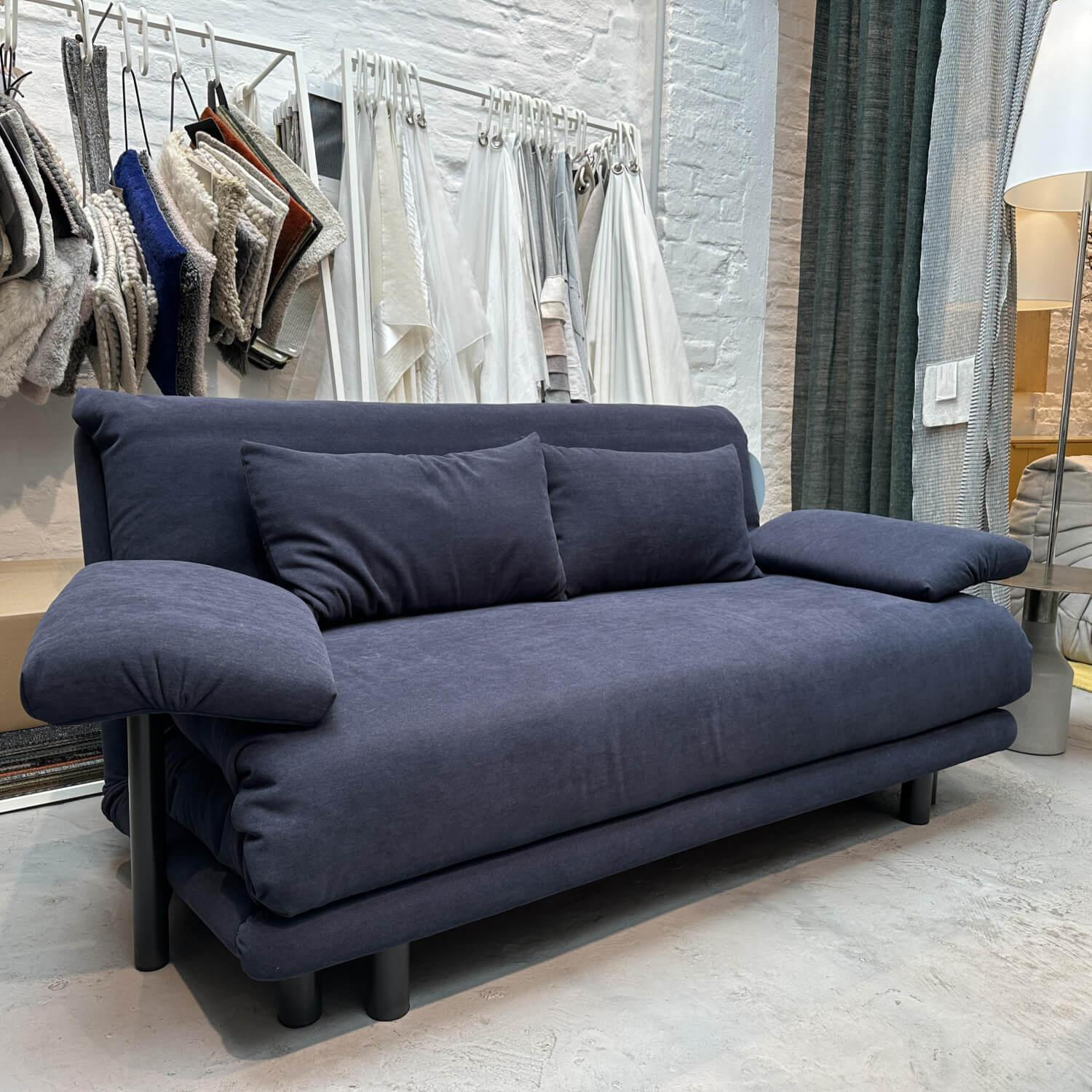 Ligne Roset - Schlafsofa Multy 3-Sitzer Stoff Amalfi Dark Blue Blau Gestell Anthrazit Inkl. Armlehnen - 4
