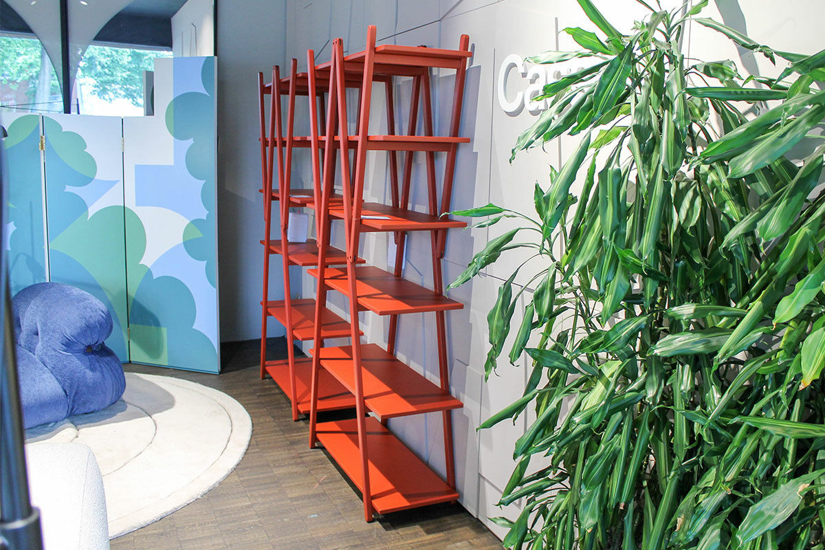 Cassina - Regal Nuvola Rossa Massivholz Buche Rot Lackiert mit 6 Regalböden - 4