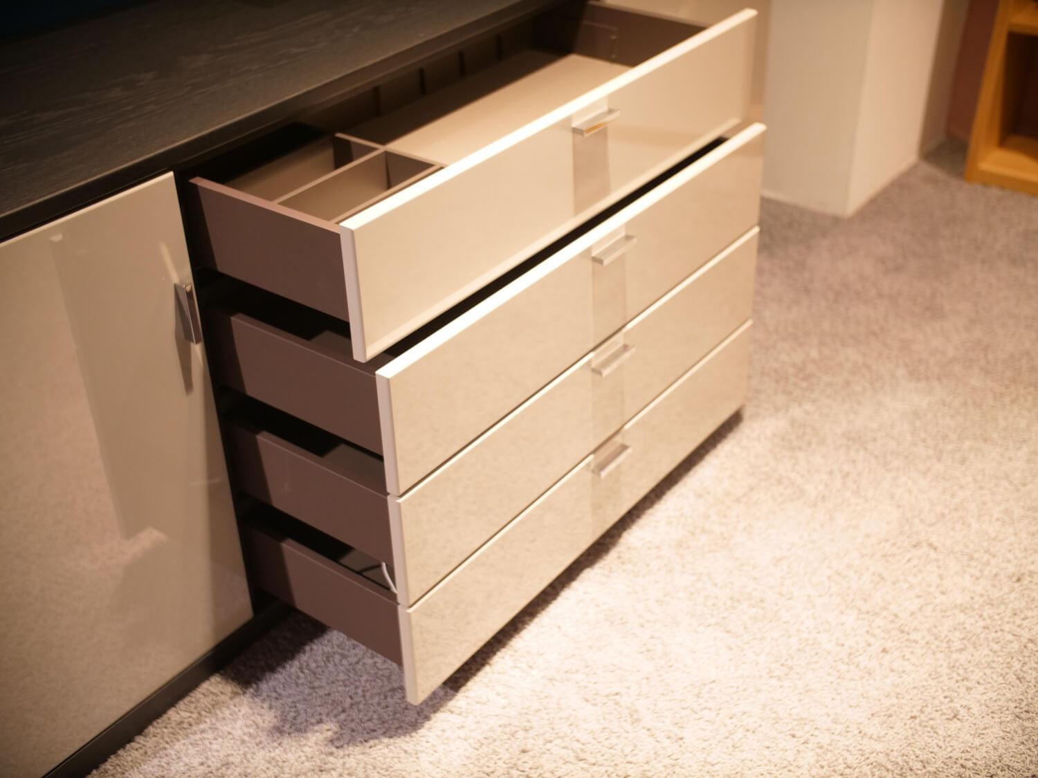 Musterring - Sideboard Kira-System 24040 R Mit Wandboard Korpus Eiche Furniert Farbton 2212 Graphit Front Lack Grau - 2
