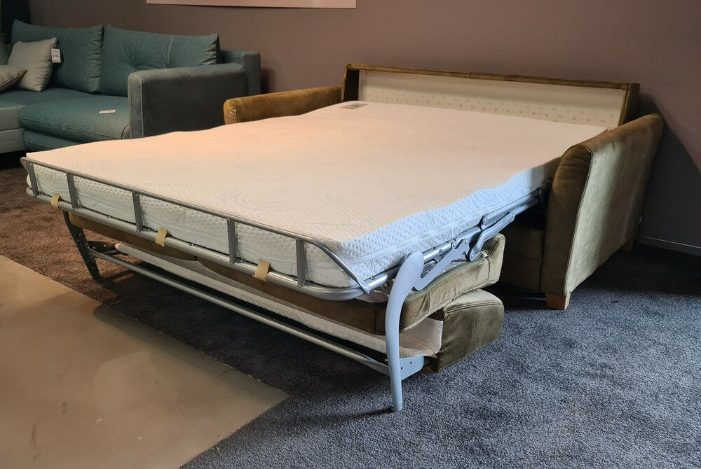 Restyl - Schlafsofa Natura Lakeville Stoff 2 6862 Grün Füße Holz Eiche Natur Inklusive Matratze - 3
