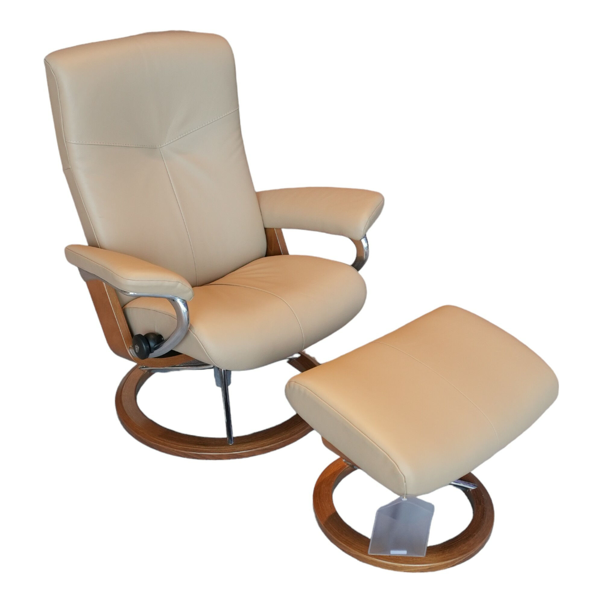 b7cd6dd2148abf2f4252f8882526aed921ad732a_DSC00244_Photoroom Stressless - Sessel Dover M Leder Batick Latte Gestell Teakholz mit Hocker - 1