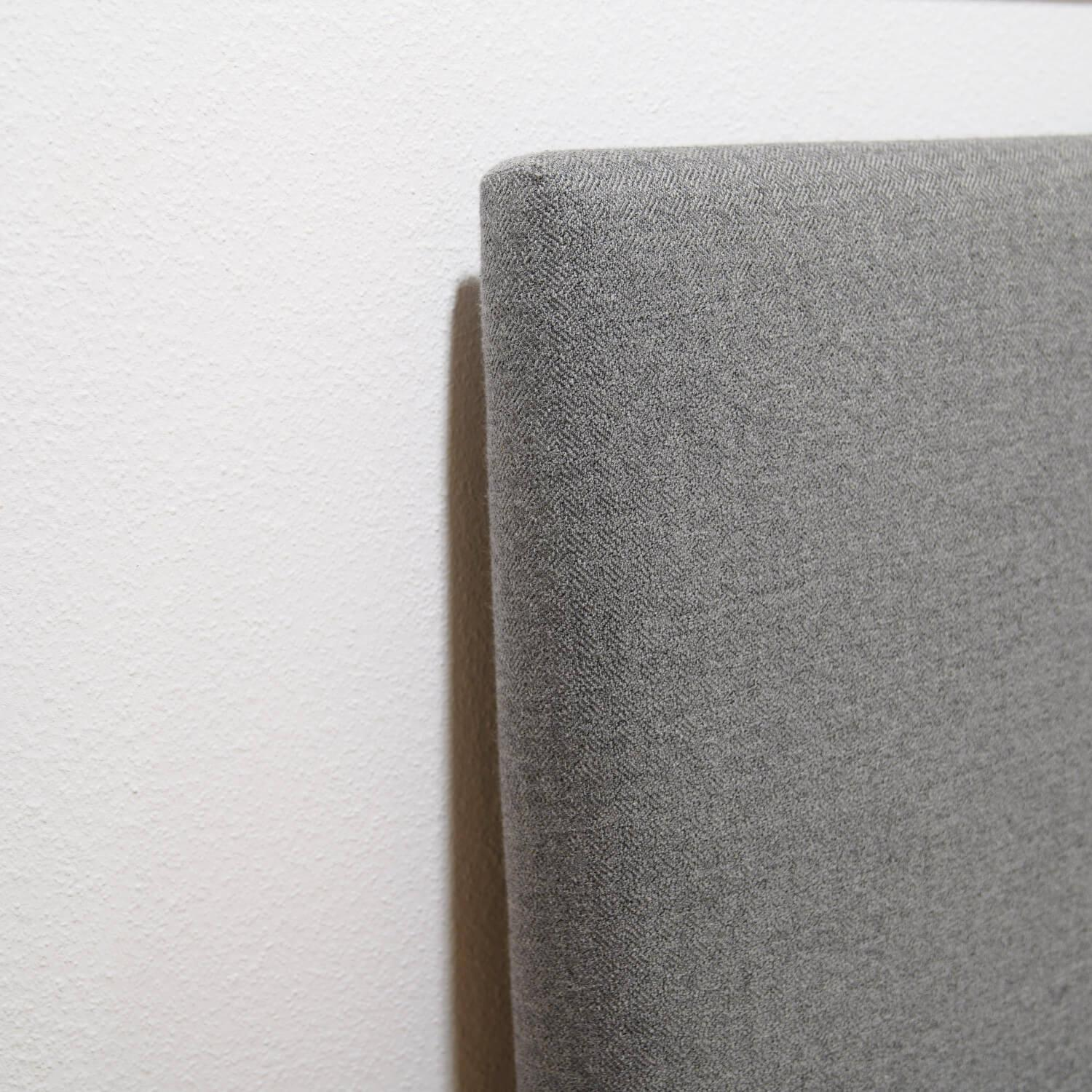 Schramm - Bett Zara 2B Stoff Yanis 1840 Grau Kopfteil Zara 2 ZF Stützfuß Schwarz Inklusive Matratzen Und Lattenrost - 3