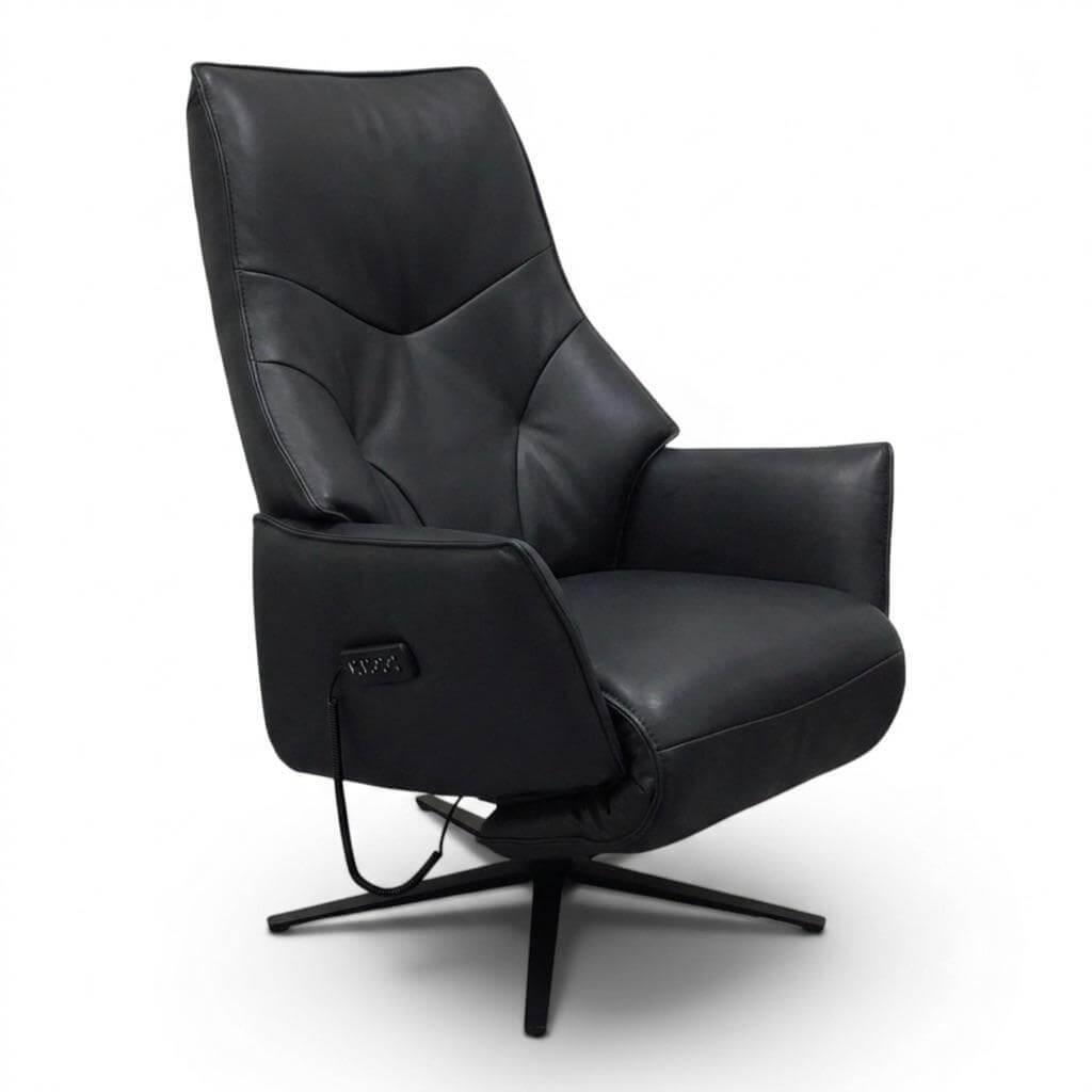 himolla - Sessel 7937 S Lounger Leder 35 Mariposa Mountain Schwarz Sternfuß Metall Anthrazit Mit Motorischer Verstellung - 2