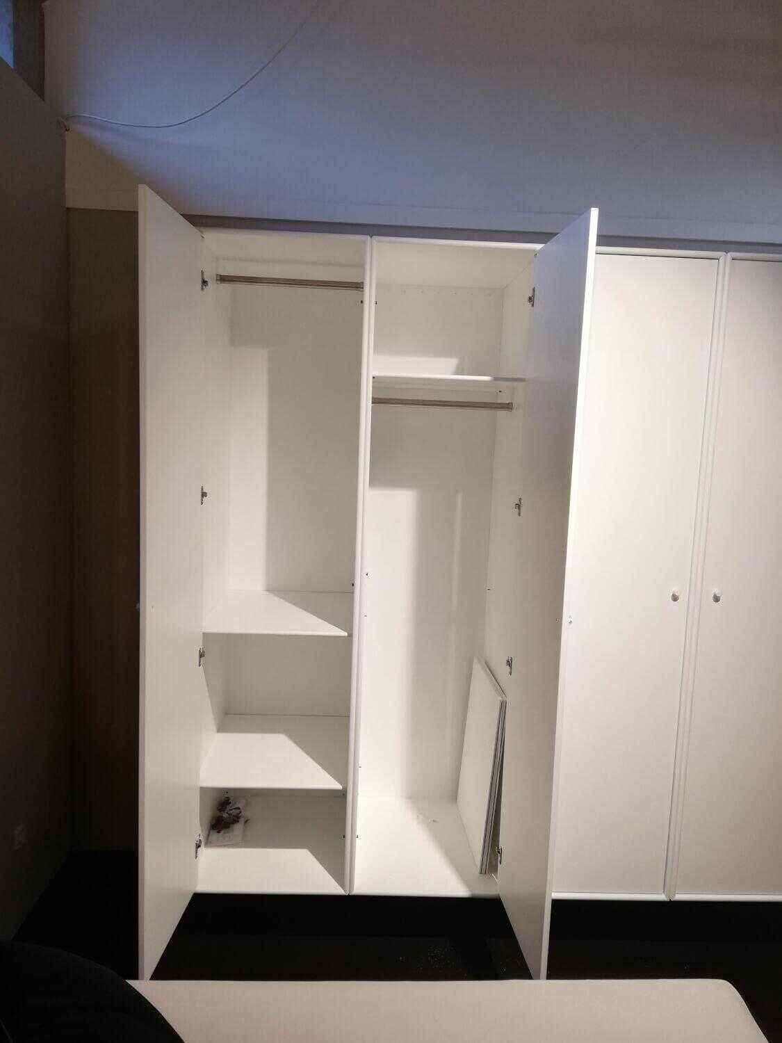 Montana - Schrank System MDF Holz New White 4-Türig - 11