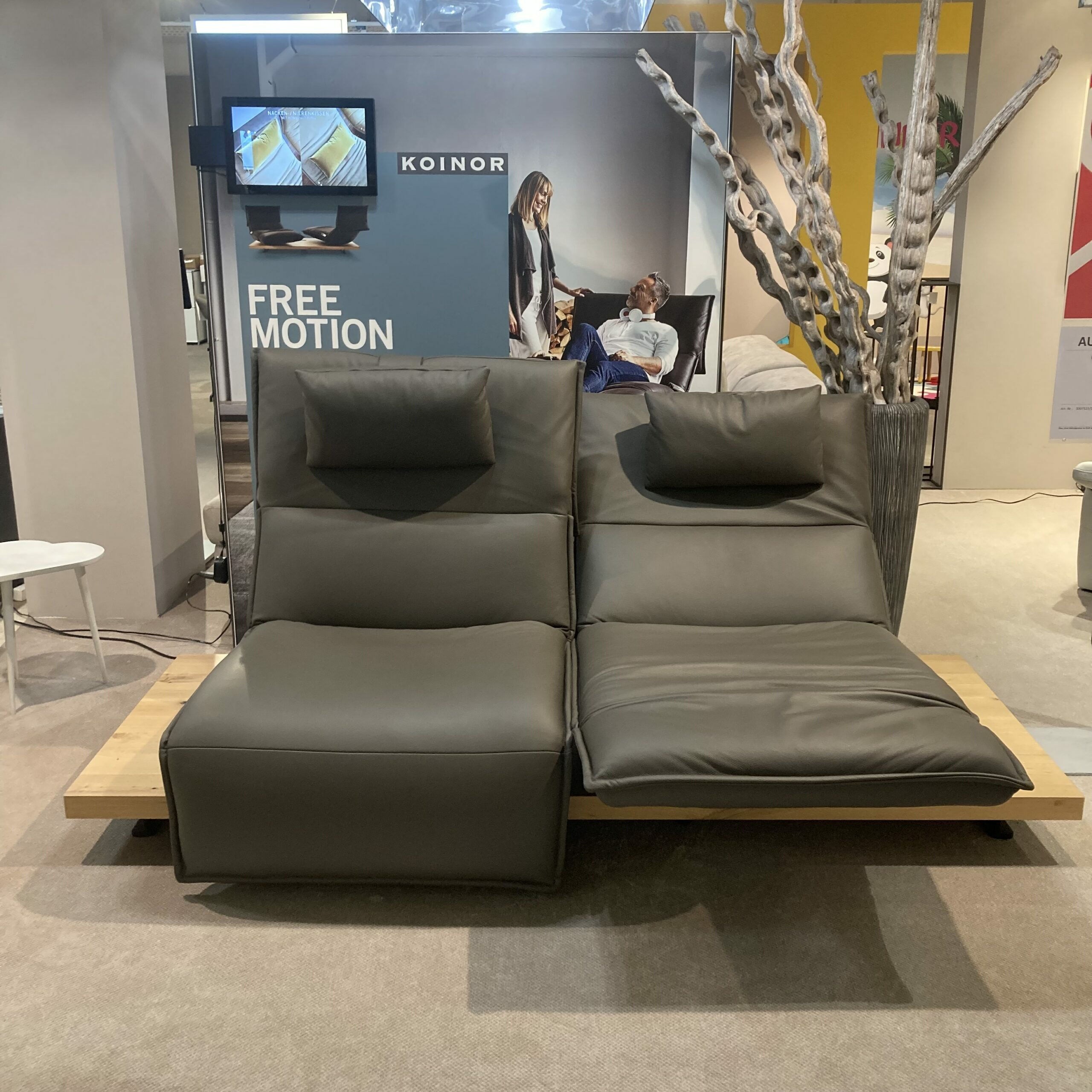 Koinor - Sofa Edit Zweisitzer Leder B-Bull Carbone Braun Grau - 6