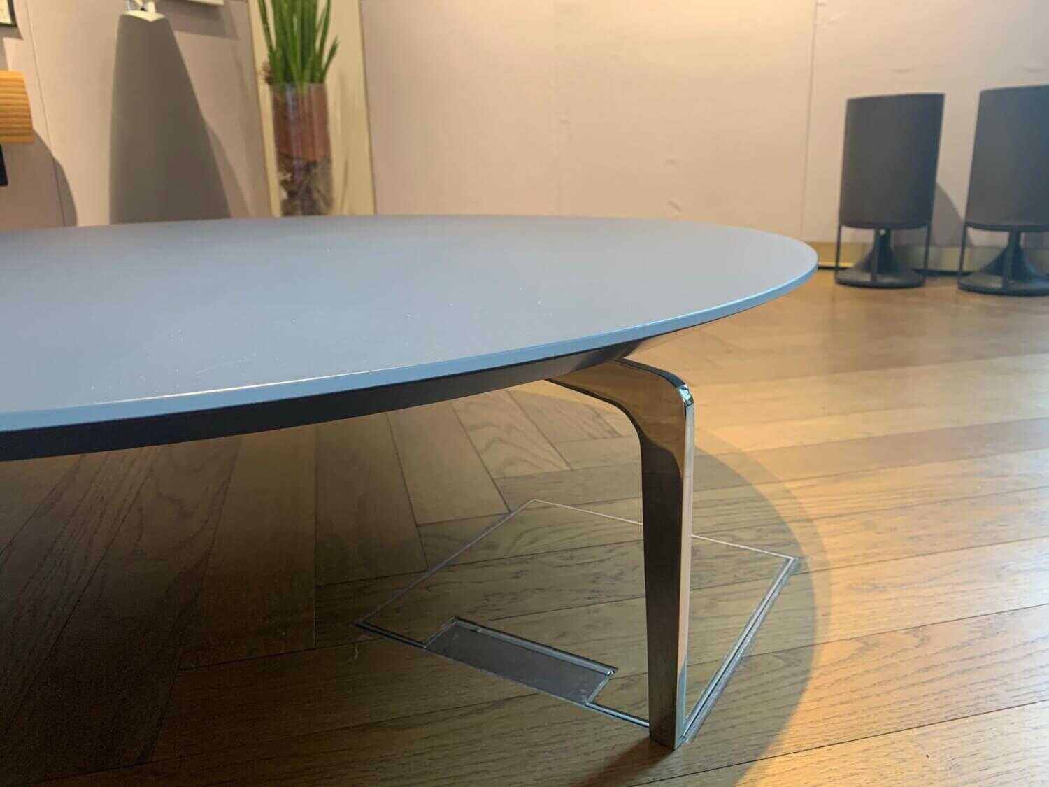 Kettnaker - Solo Beistelltisch Glasplatte Abnehmbar Stahlblau - 4