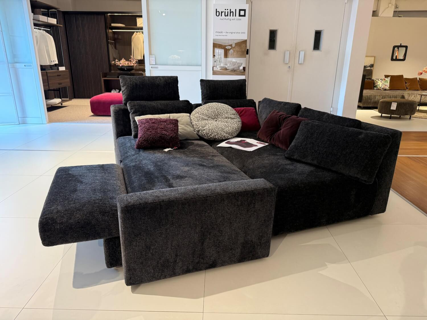Brühl - Drehsofa Piano Large Stoff 4401 0098 mit Kissen und 2 Kopfstützen - 3