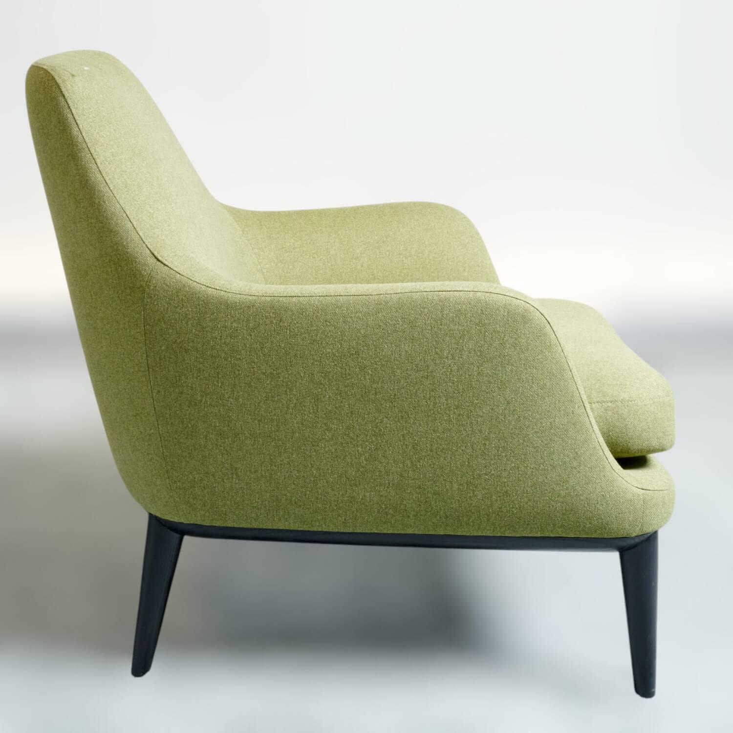 Bielefelder Werkstätten - Sessel Grace Stoff Lewis BW1739 434 Grün Gestell Esche Schwarz - 2