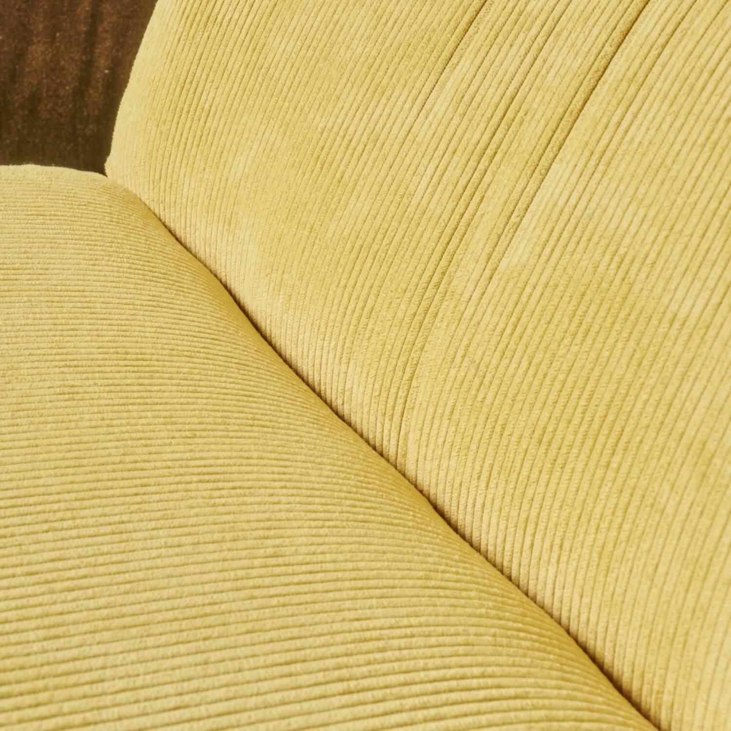 KFF - Sessel Arva Light Lounge Ohne Armlehnen Bezug Stoff Lisboa Farbe 20 Gelb Cord Samt Gestell M23 Struktur Anthrazit - 6