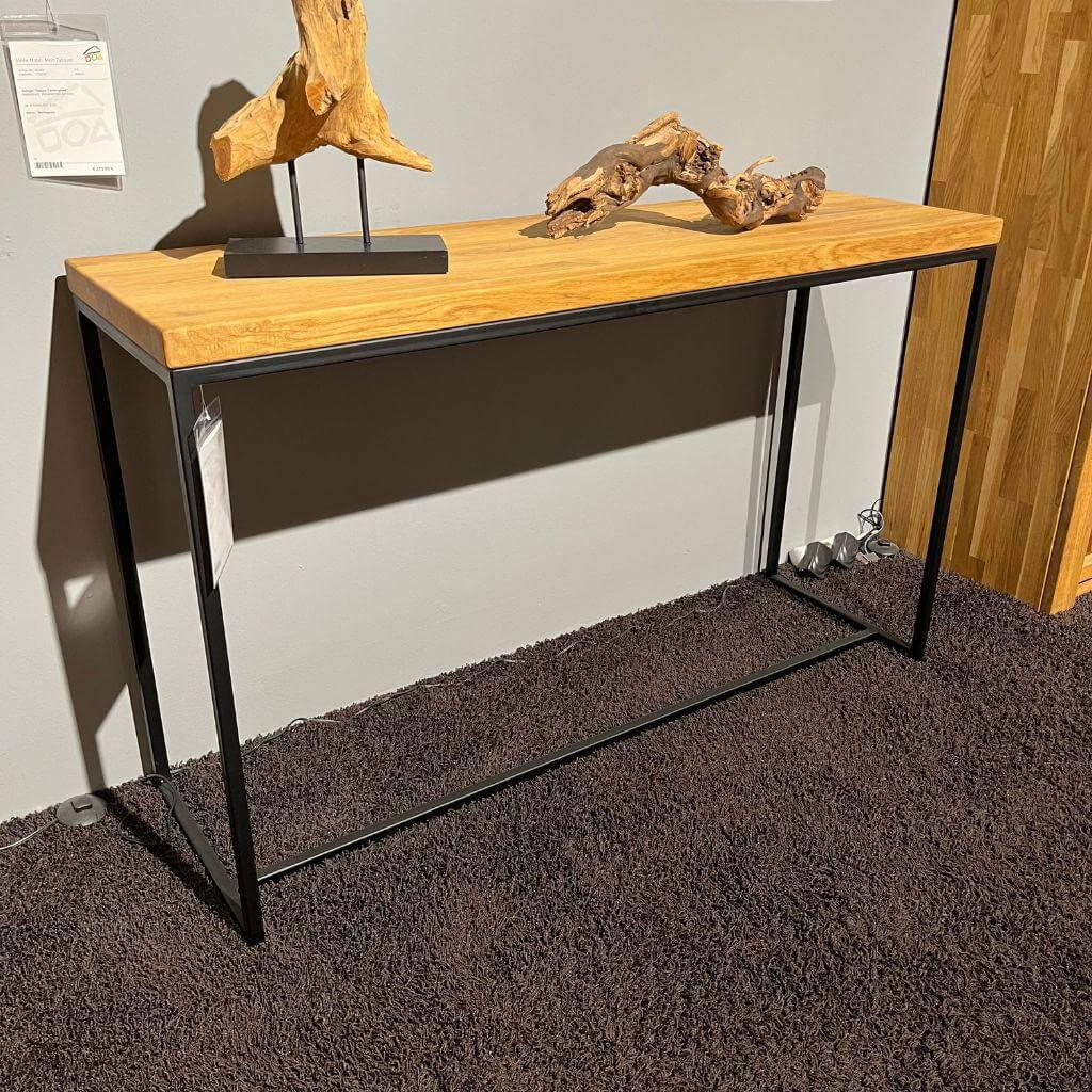 Natura - Konsole Farmingdale Oberfläche Natur Eiche Geölt Gestell Metall Schwarz - 5