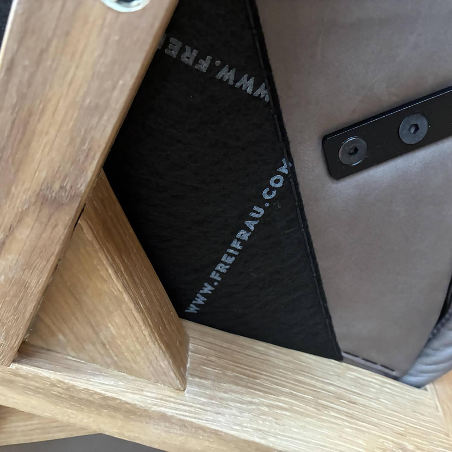 Freifrau - 3er-Set Armlehnstuhl Marie Leder Braun Gestell Holz Eiche - 3