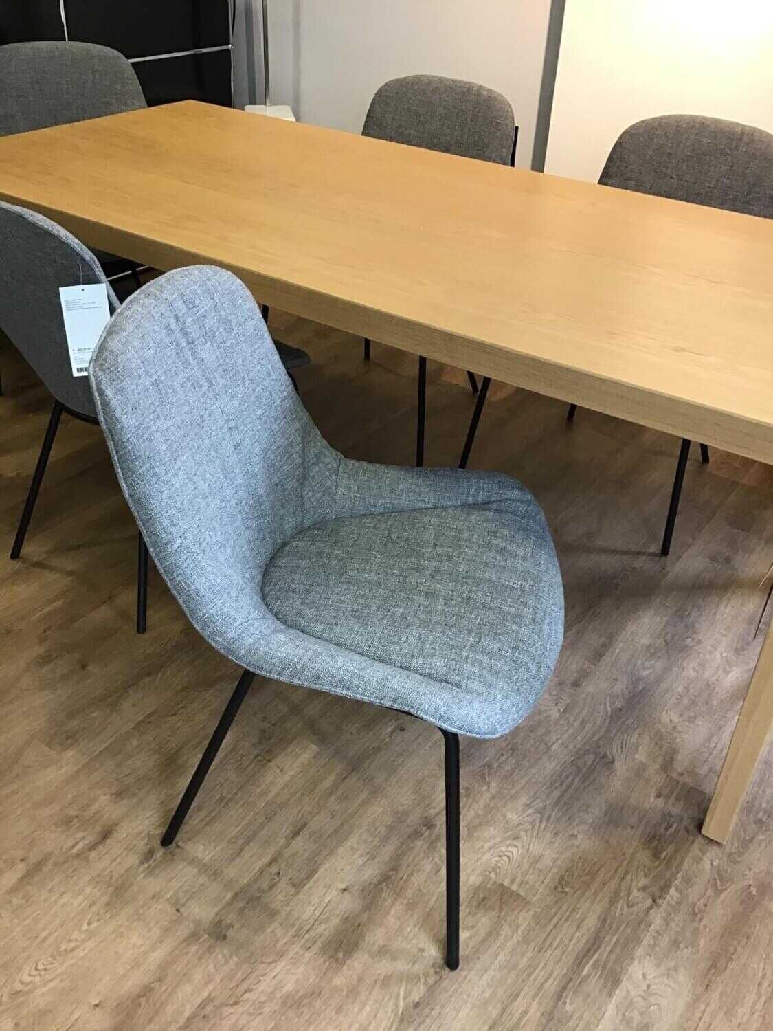 Walter Knoll - 6er-Set Stuhl Sheru 1444 1445 Stoff Gaia Silver 7890 Grau - 2