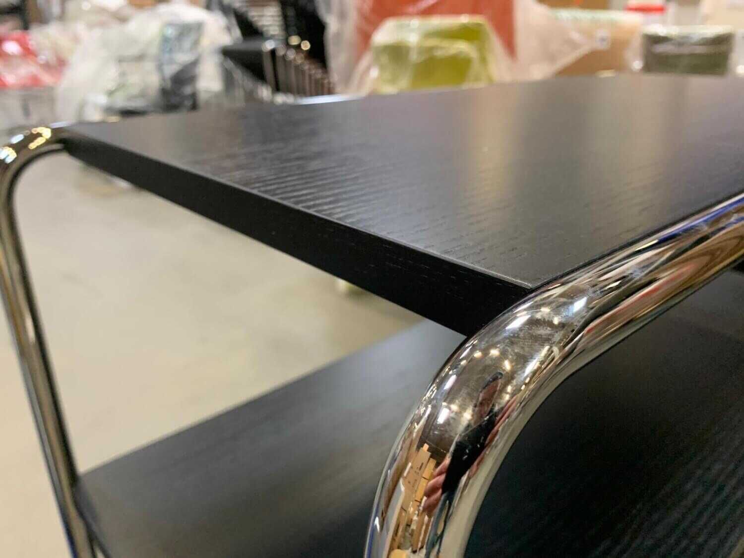 Thonet - Regal B22A Esche Furniert Schwarz Gebeizt Gestell Chrom - 2