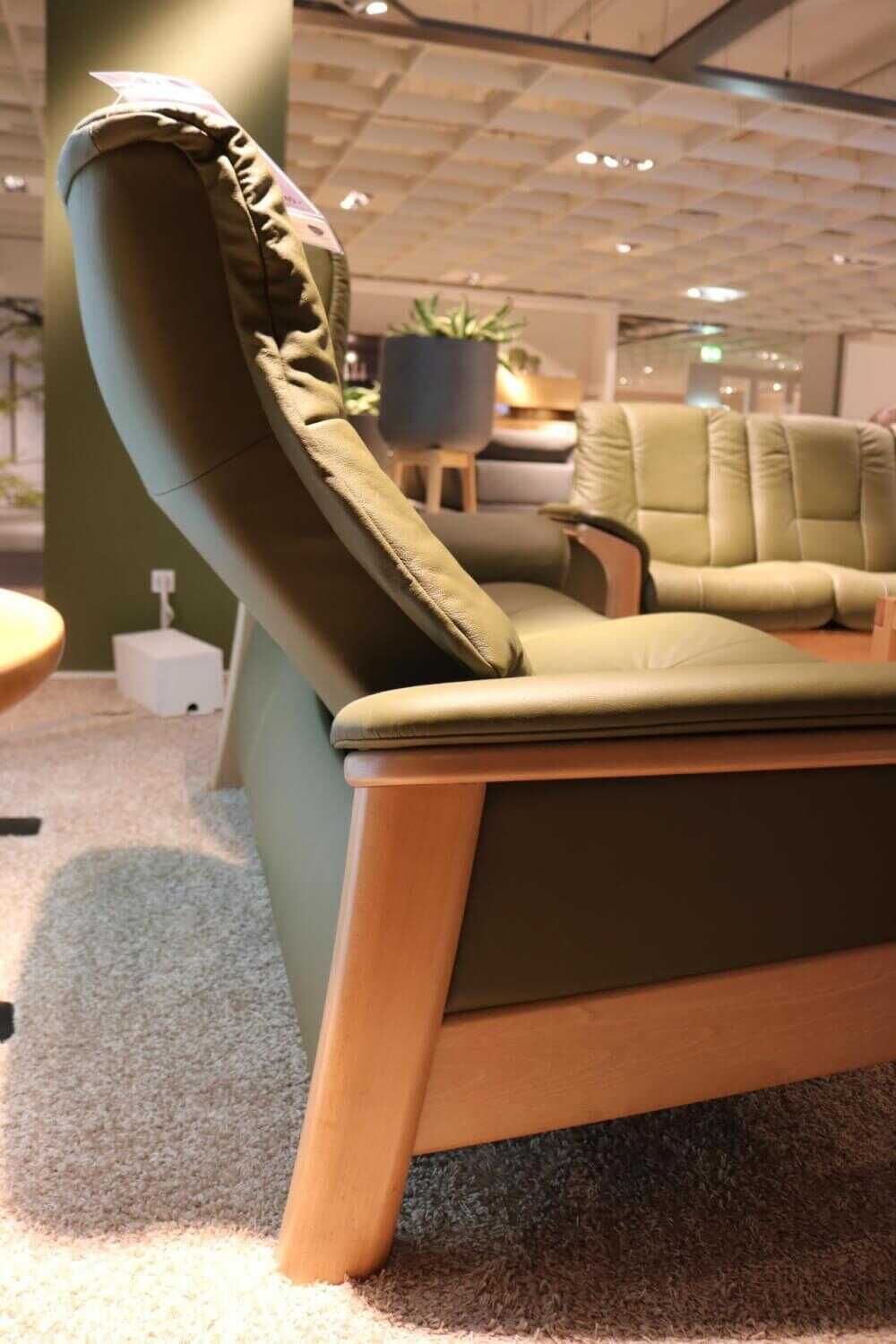 Stressless - Sofa Buckingham Hoch Leder Paloma Dark Olive - 5